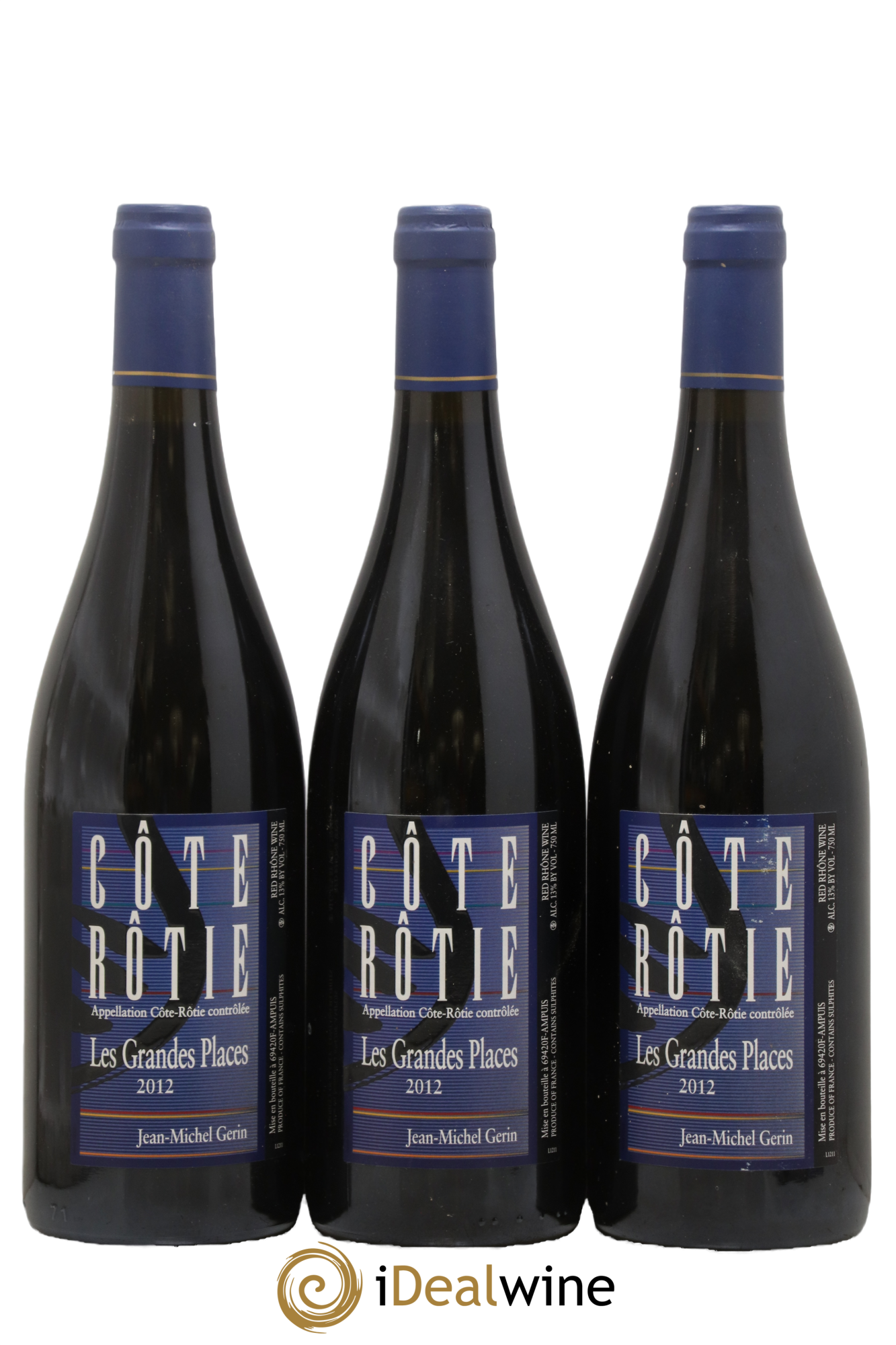Côte-Rôtie Les Grandes Places Jean-Michel Gerin 2012 - Lot de 3 bouteilles - 0