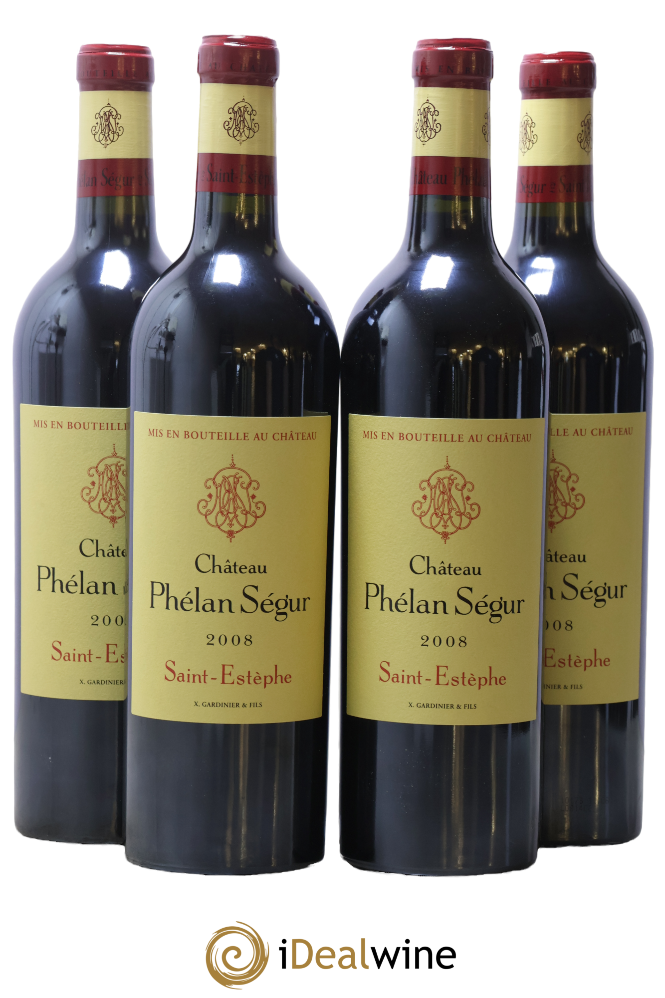 Château Phélan Ségur 2008 - Lot de 4 bouteilles - 0