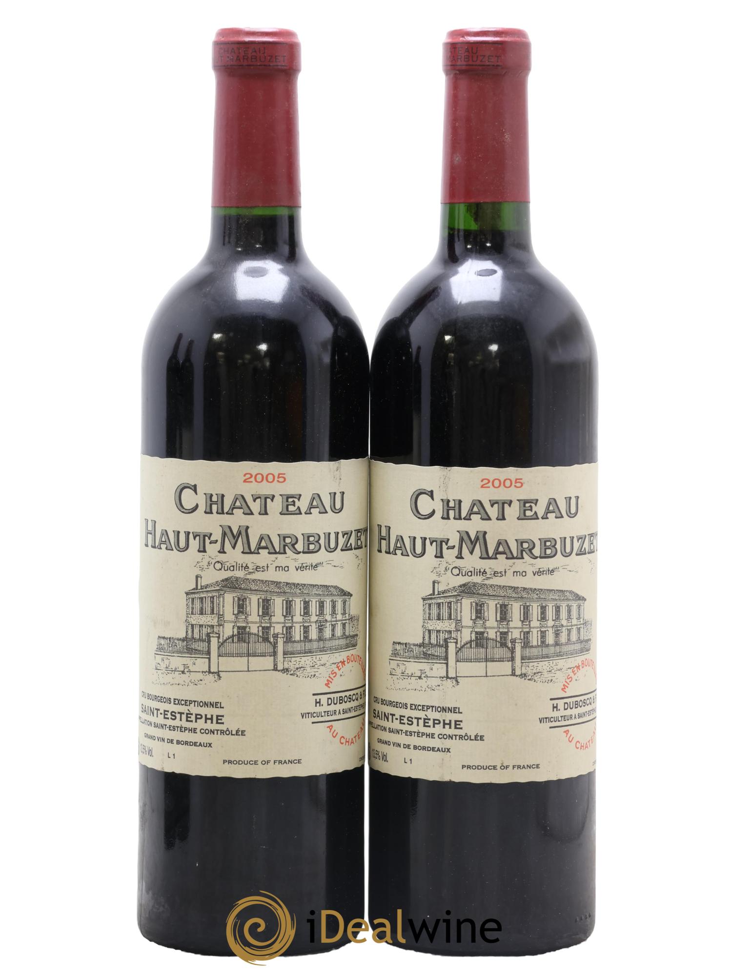 Château Haut Marbuzet 2005 - Lot of 2 bottles - 0