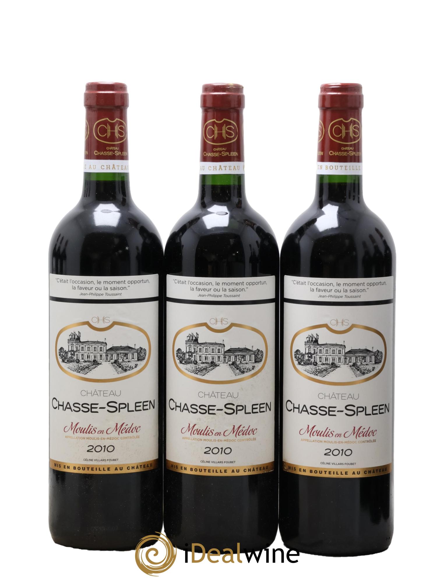 Château Chasse Spleen  2010 - Lot of 12 bottles - 2