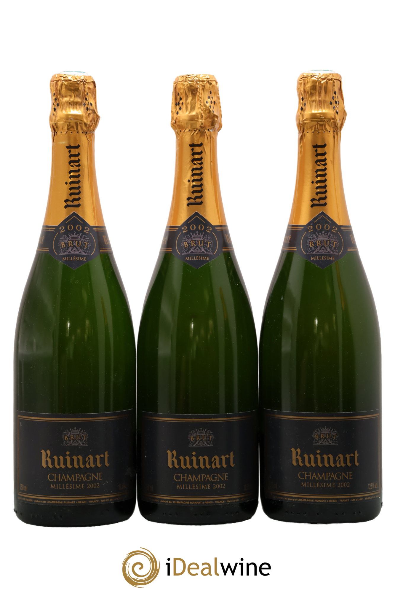 Brut Millésimé Ruinart 2002 - Lotto di 3 bottiglie - 0