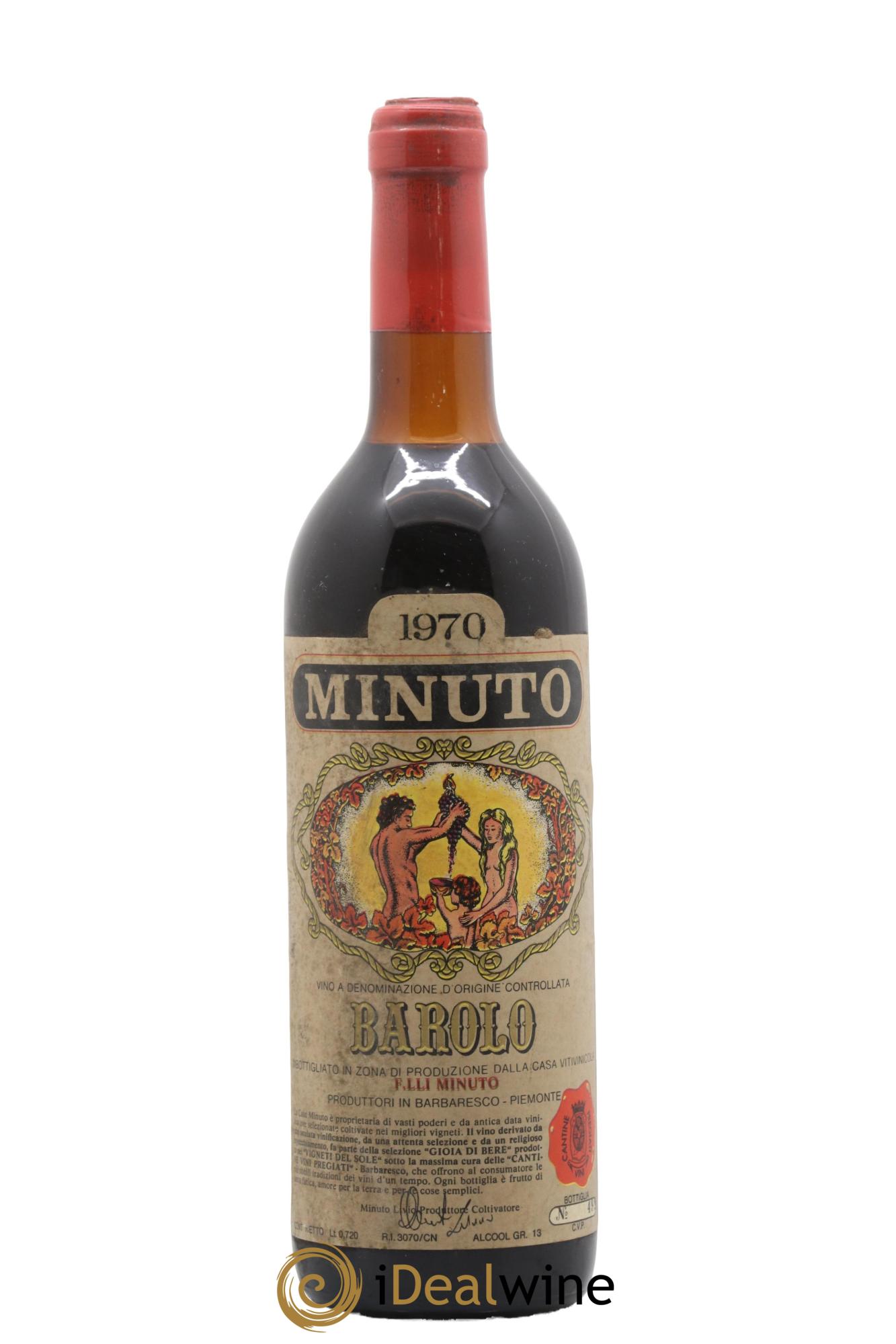 Barolo DOCG Minuto 1970 - Lotto di 1 bottiglia - 0