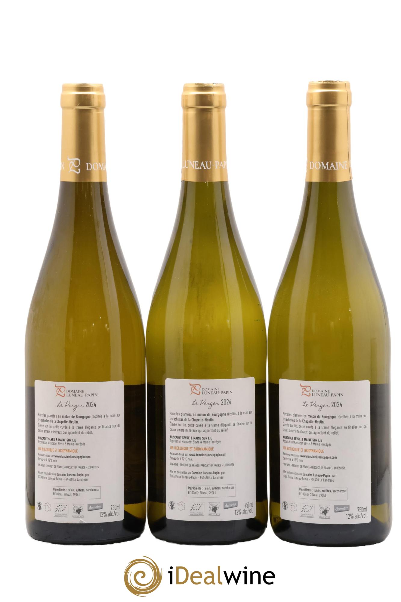 Muscadet-Sèvre-et-Maine Le Verger Luneau-Papin  2024 - Lot de 3 bouteilles - 1