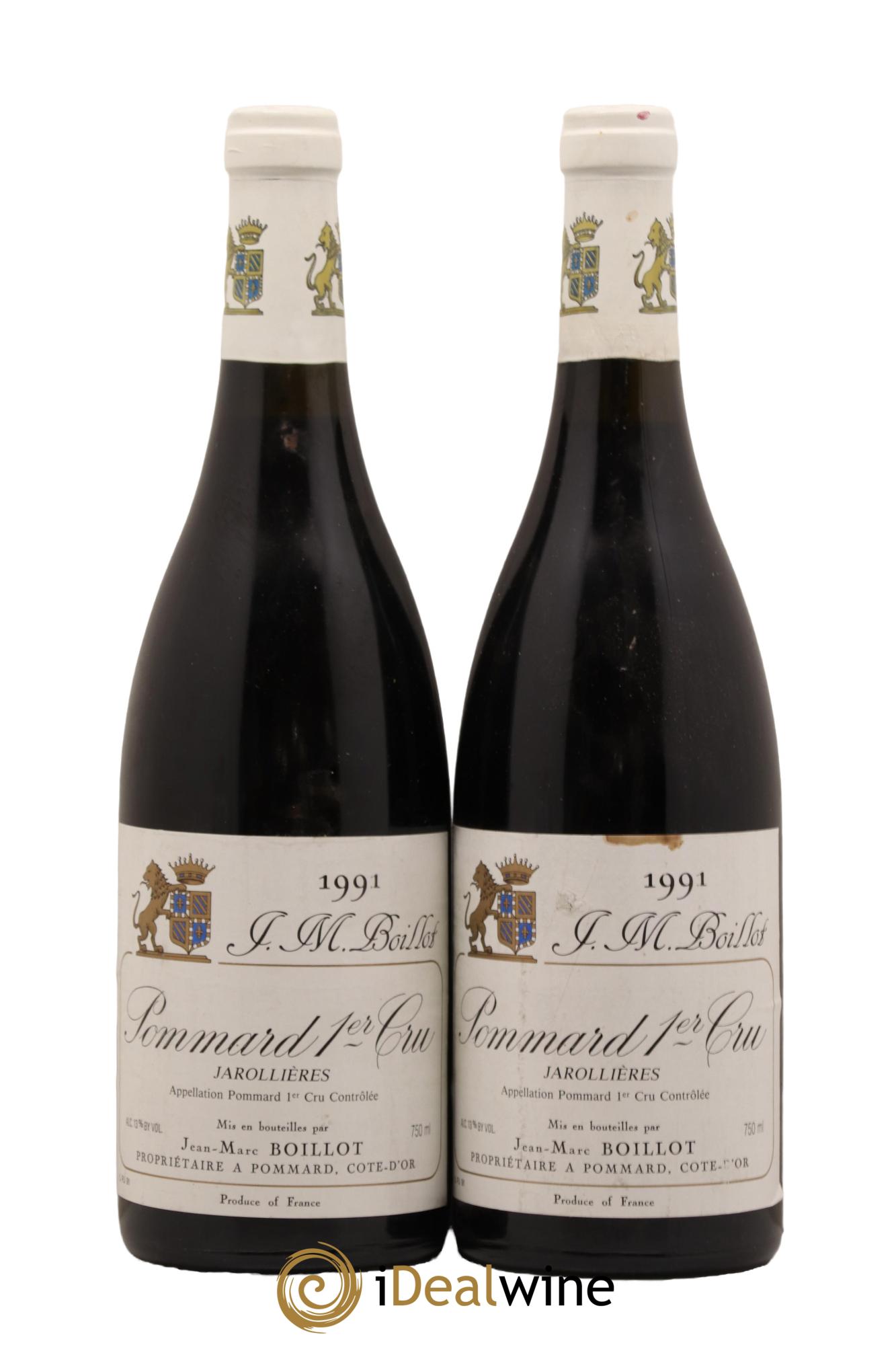 Pommard 1er Cru Jarollières Jean-Marc Boillot 1991 - Lot de 2 bouteilles - 0