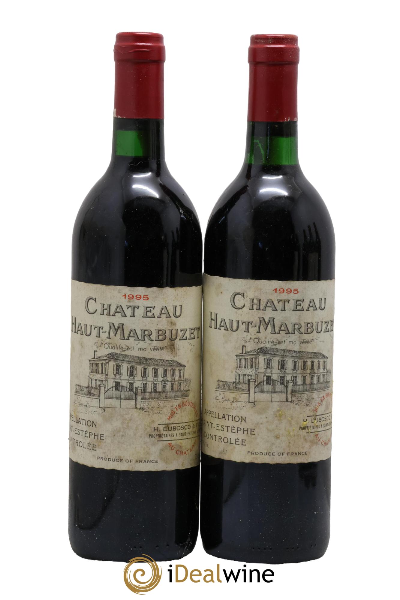 Château Haut Marbuzet 1995 - Lot of 2 bottles - 0