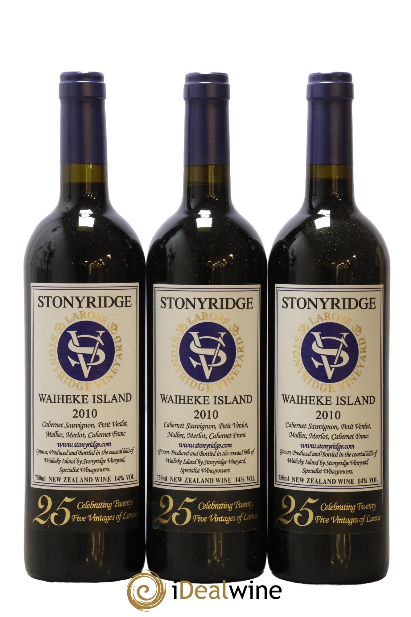 Nouvelle Zélande Larose Waiheke Island Stonyridge 2010 - Lot de 6 bouteilles - 1