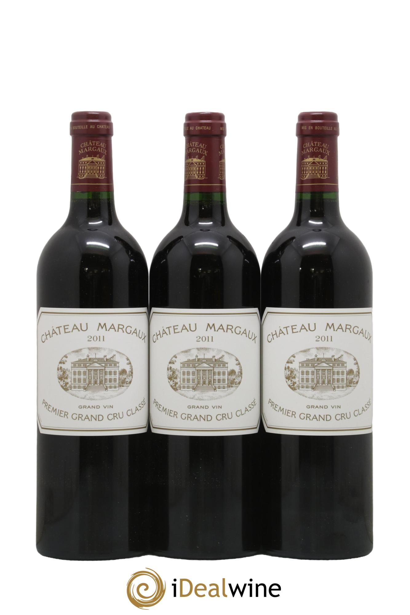 Château Margaux 1er Grand Cru Classé 2011 - Lot de 3 bouteilles - 0