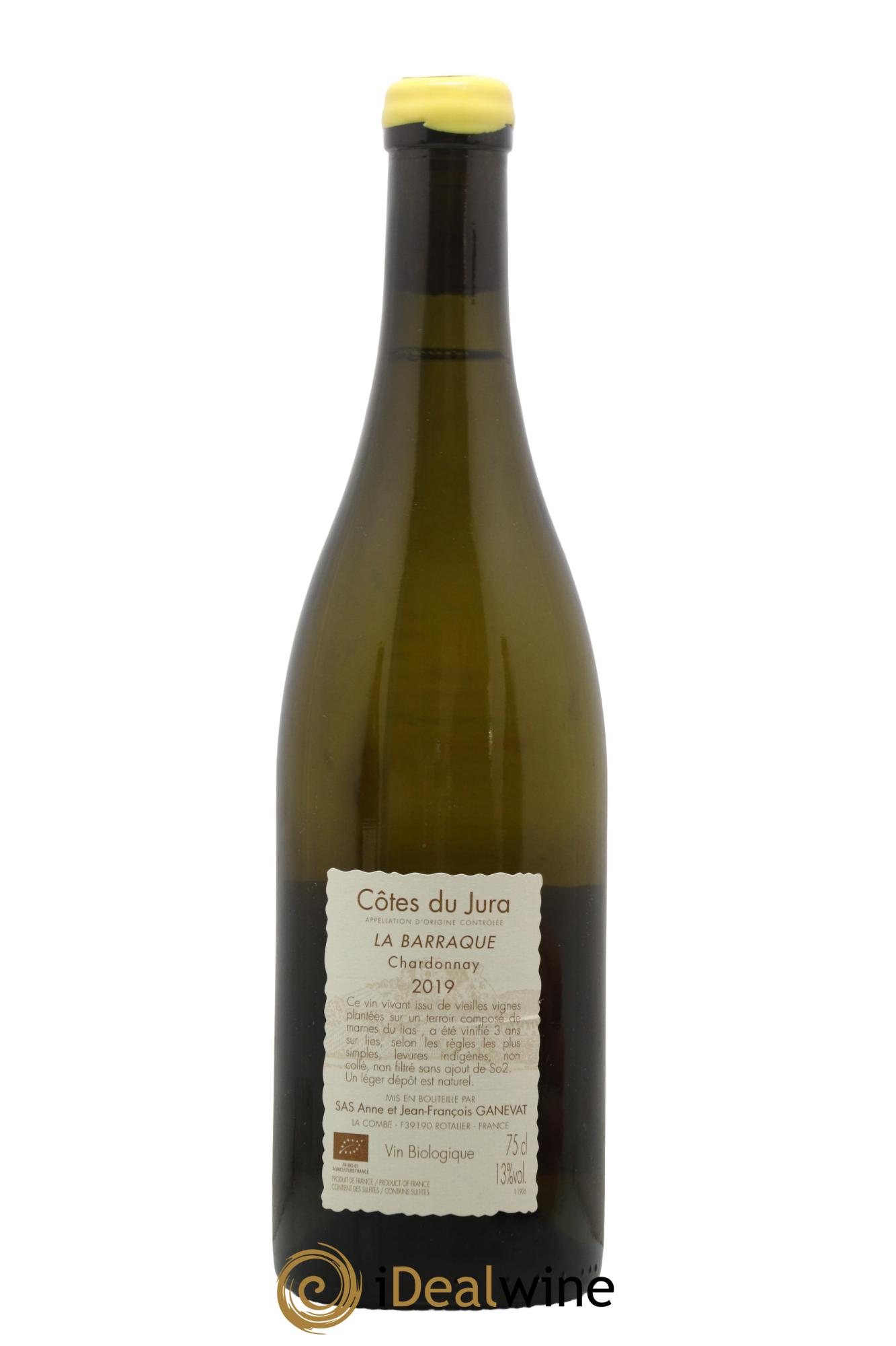 Côtes du Jura La Barraque Chardonnay Anne et Jean François Ganevat 2019 - Lot de 1 bouteille - 1