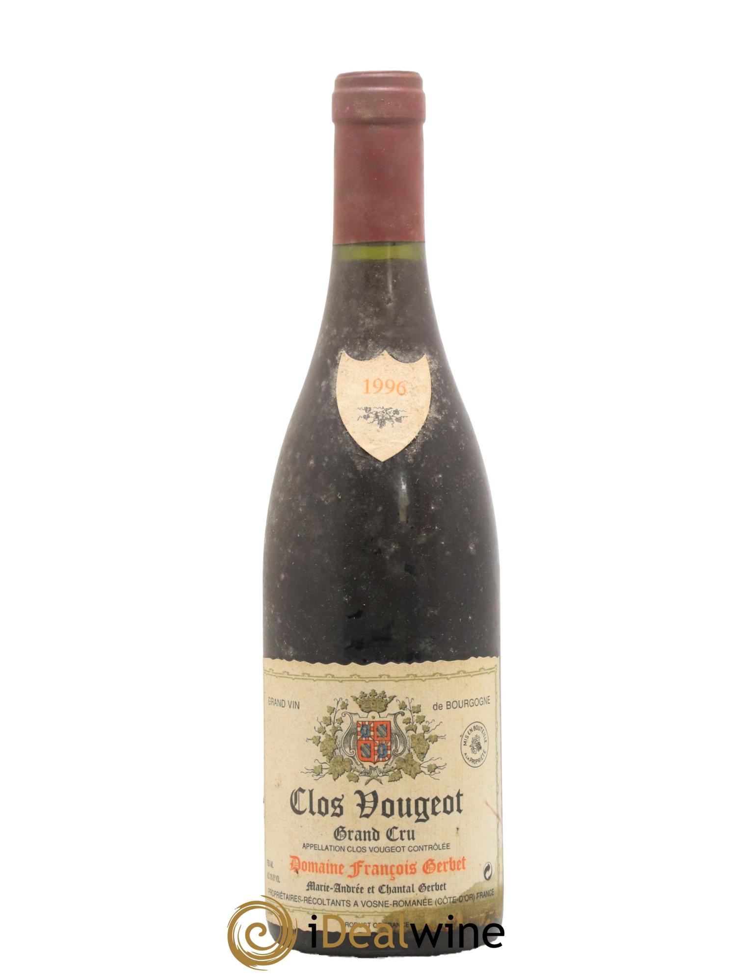 Clos de Vougeot Grand Cru François Gerbet 1996 - Lot de 1 bouteille - 0