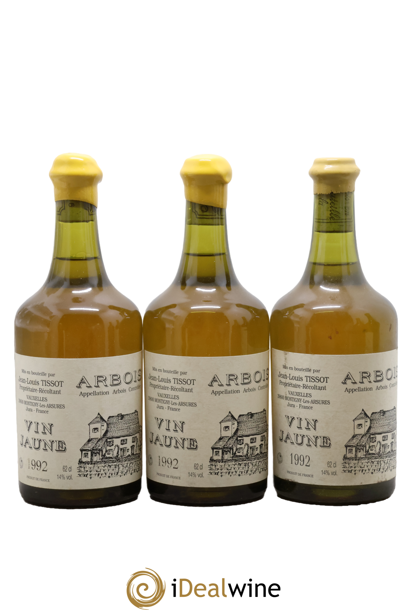 Arbois Vin Jaune Jean-Louis Tissot 1992 - Lot de 3 clavelins - 0