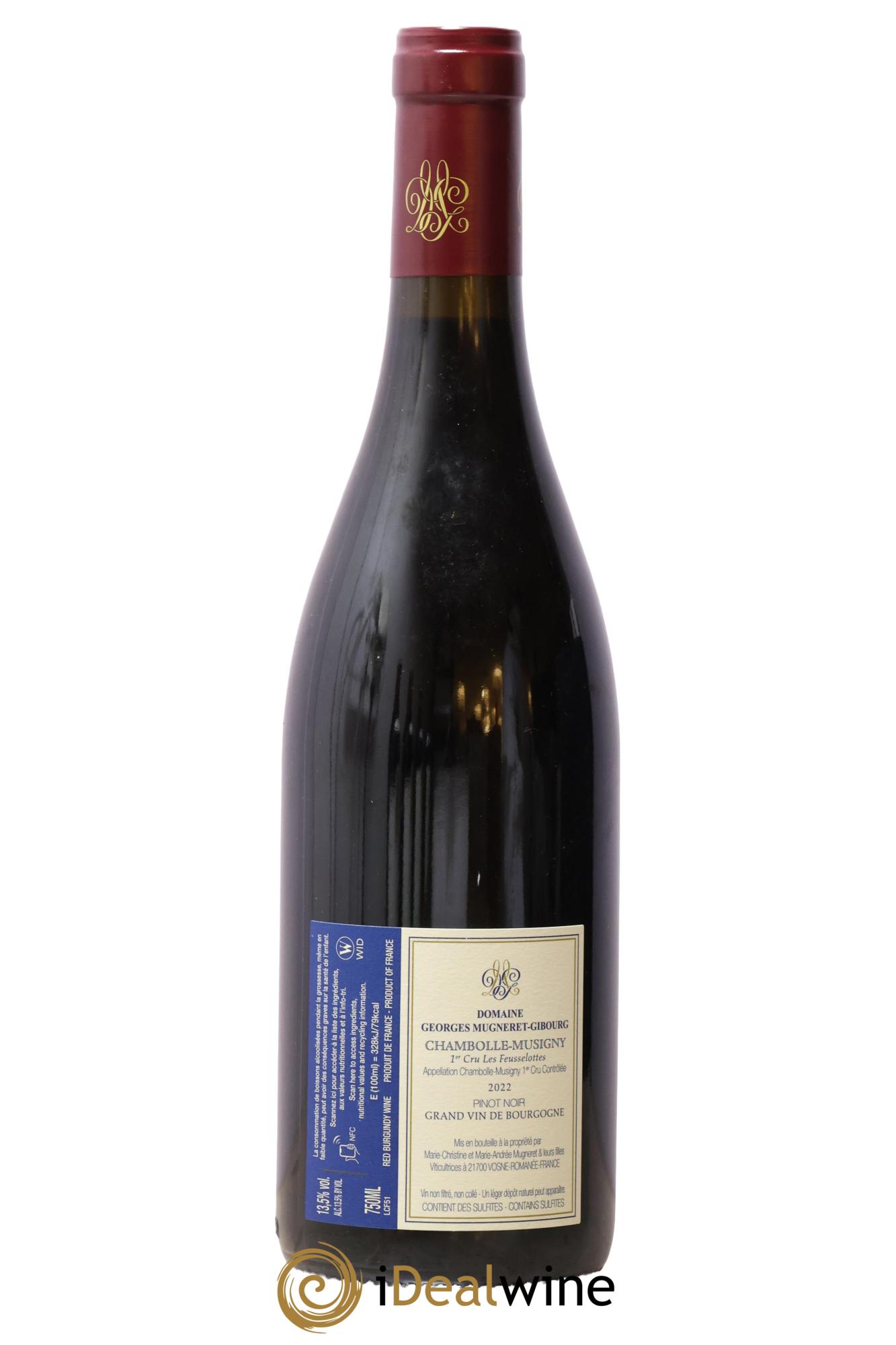 Chambolle-Musigny 1er Cru Les Feusselottes Mugneret-Gibourg (Domaine) 2022 - Lot de 1 bouteille - 1