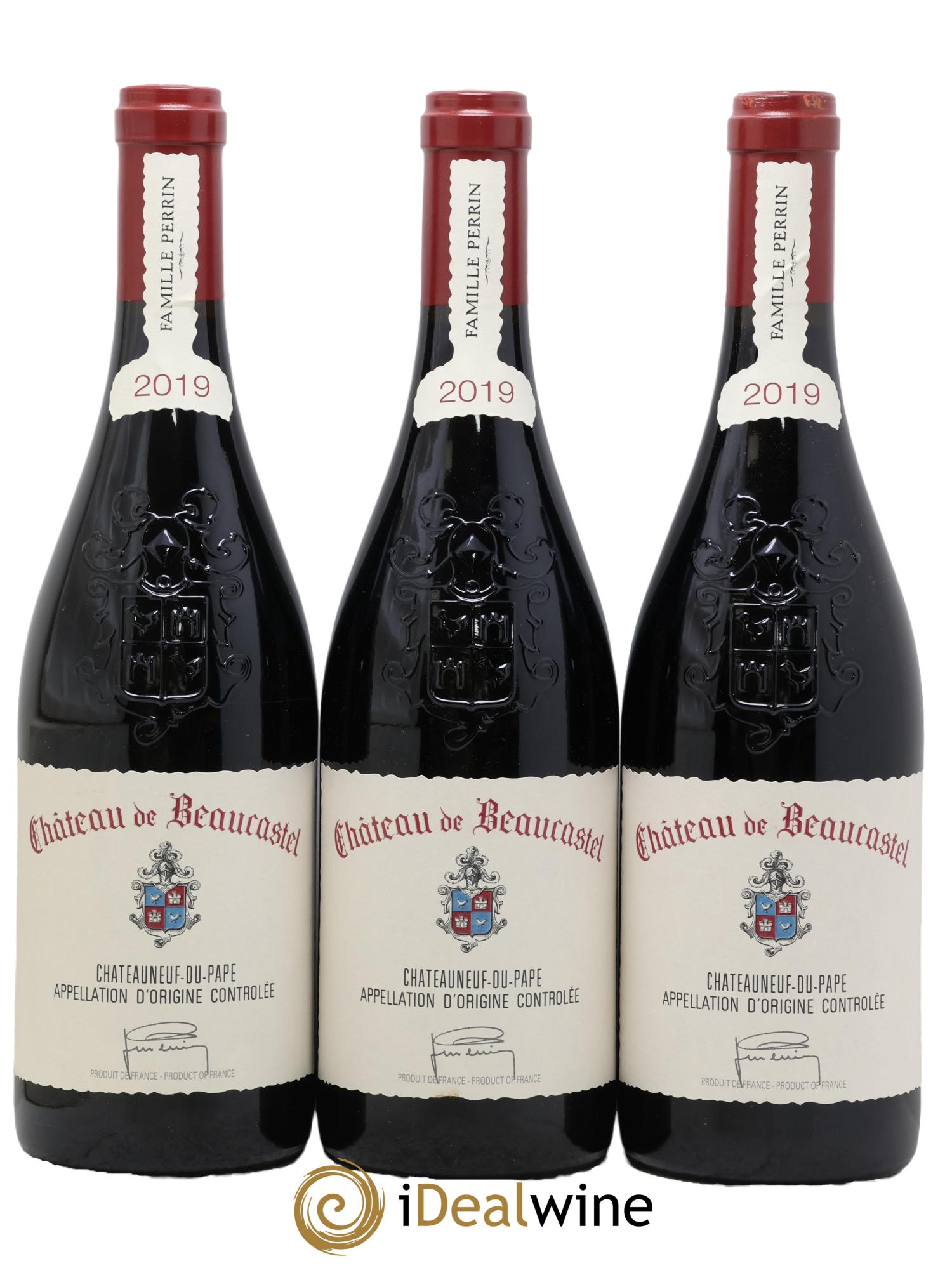 Châteauneuf-du-Pape Château de Beaucastel Famille Perrin 2019 - Posten von 3 Flaschen - 0