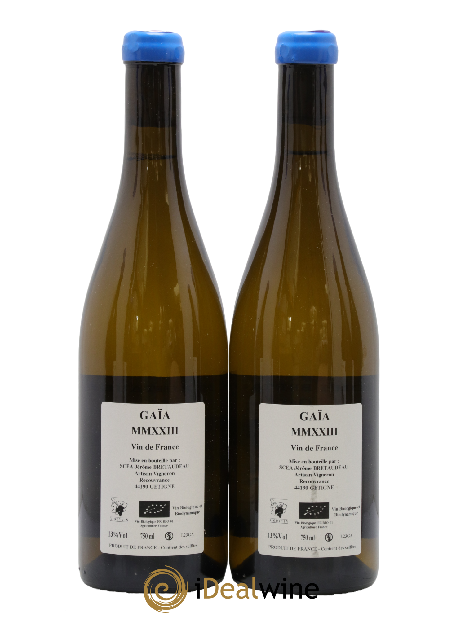 Vin de France Gaïa Jérôme Bretaudeau - Domaine de Bellevue 2023 - Lot de 2 bouteilles - 1