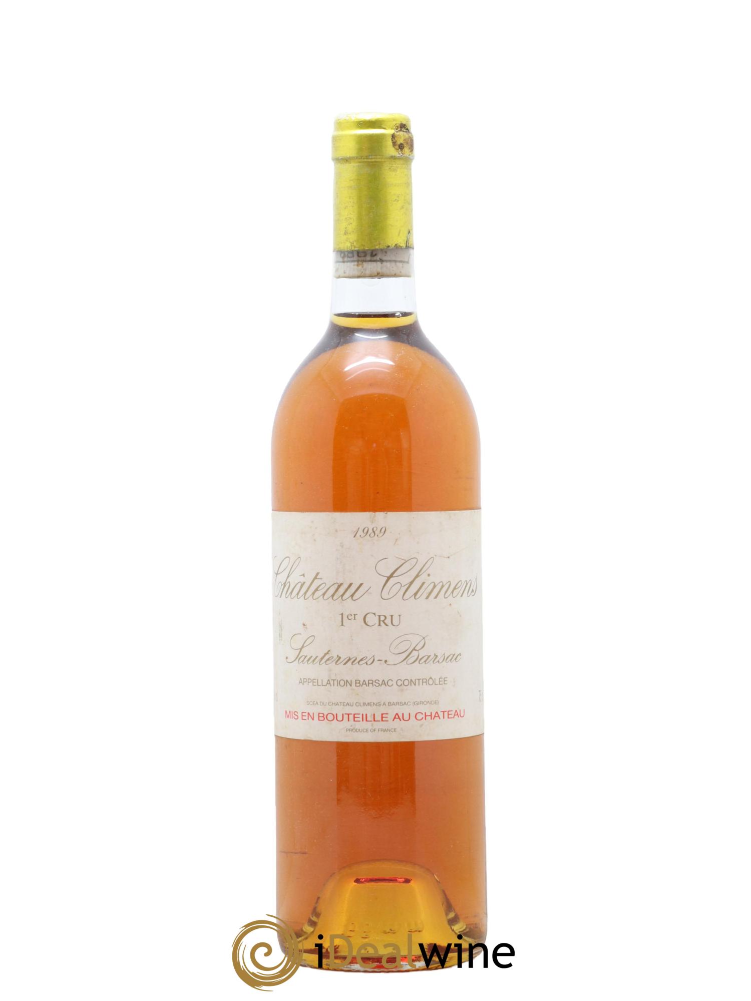 Château Climens 1er Grand Cru Classé 1989 - Lotto di 1 bottiglia - 0