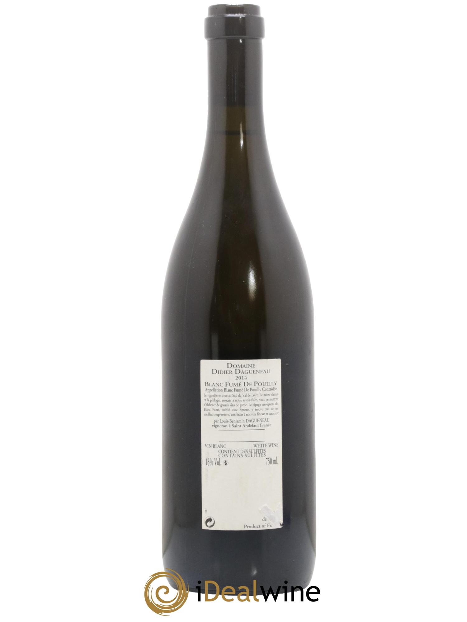 Vin de France (anciennement Pouilly-Fumé) Buisson Renard Dagueneau (Domaine Didier - Louis-Benjamin) 2014 - Lot de 1 bouteille - 1