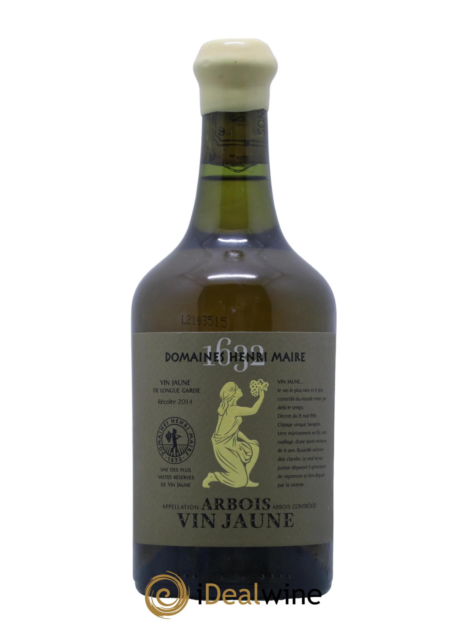 Arbois Vin Jaune Henri Maire 2014 - Lot de 1 clavelin - 0