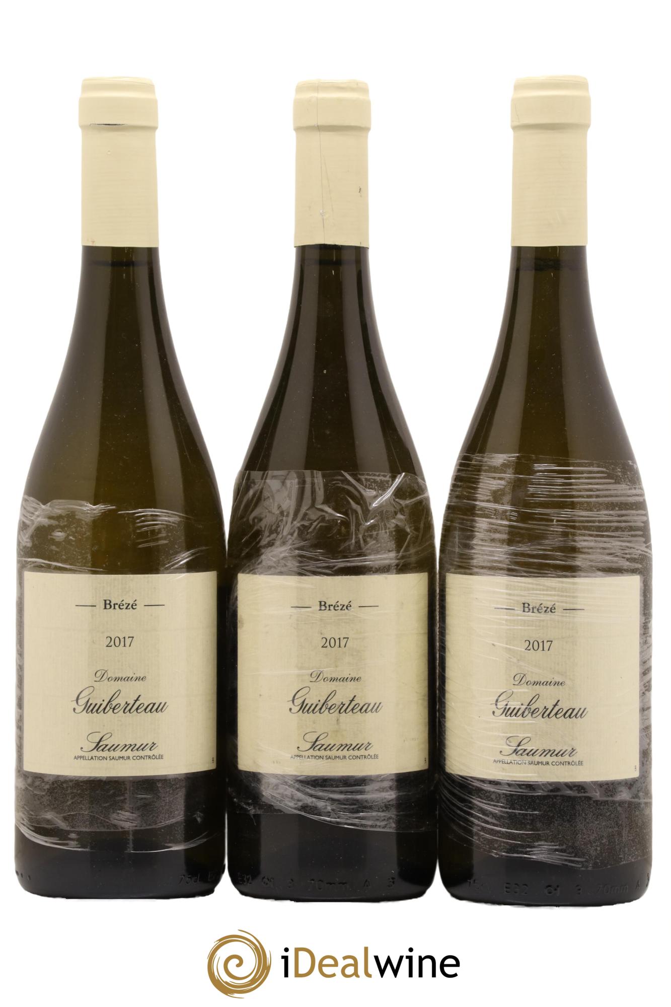 Saumur Brézé Domaine Guiberteau 2017 - Lot de 3 bouteilles - 0