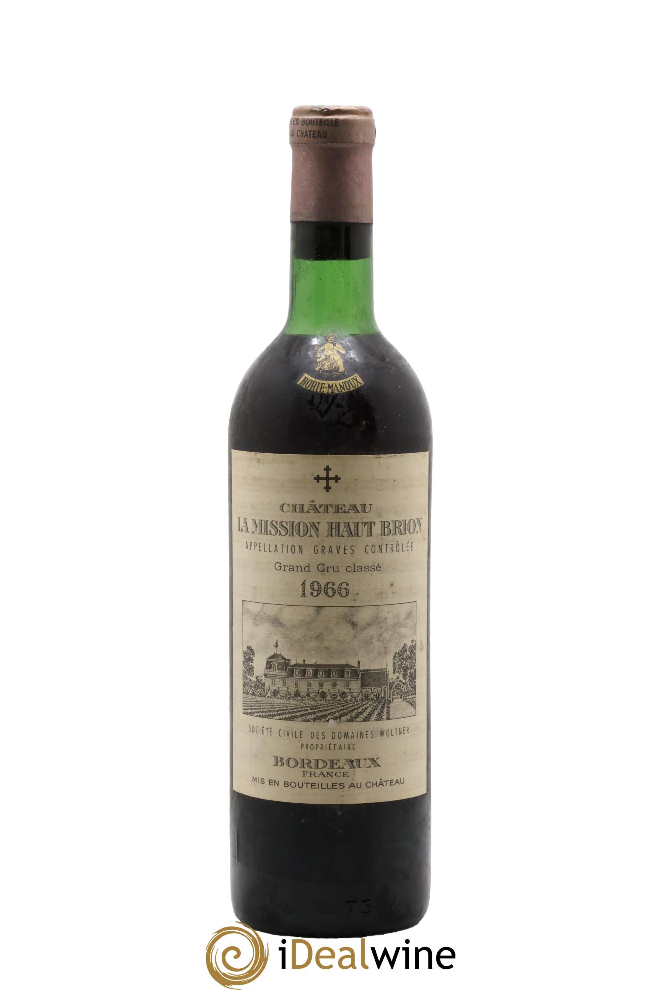 Château la Mission Haut-Brion Cru Classé de Graves 1966 - Lot de 1 bouteille - 0
