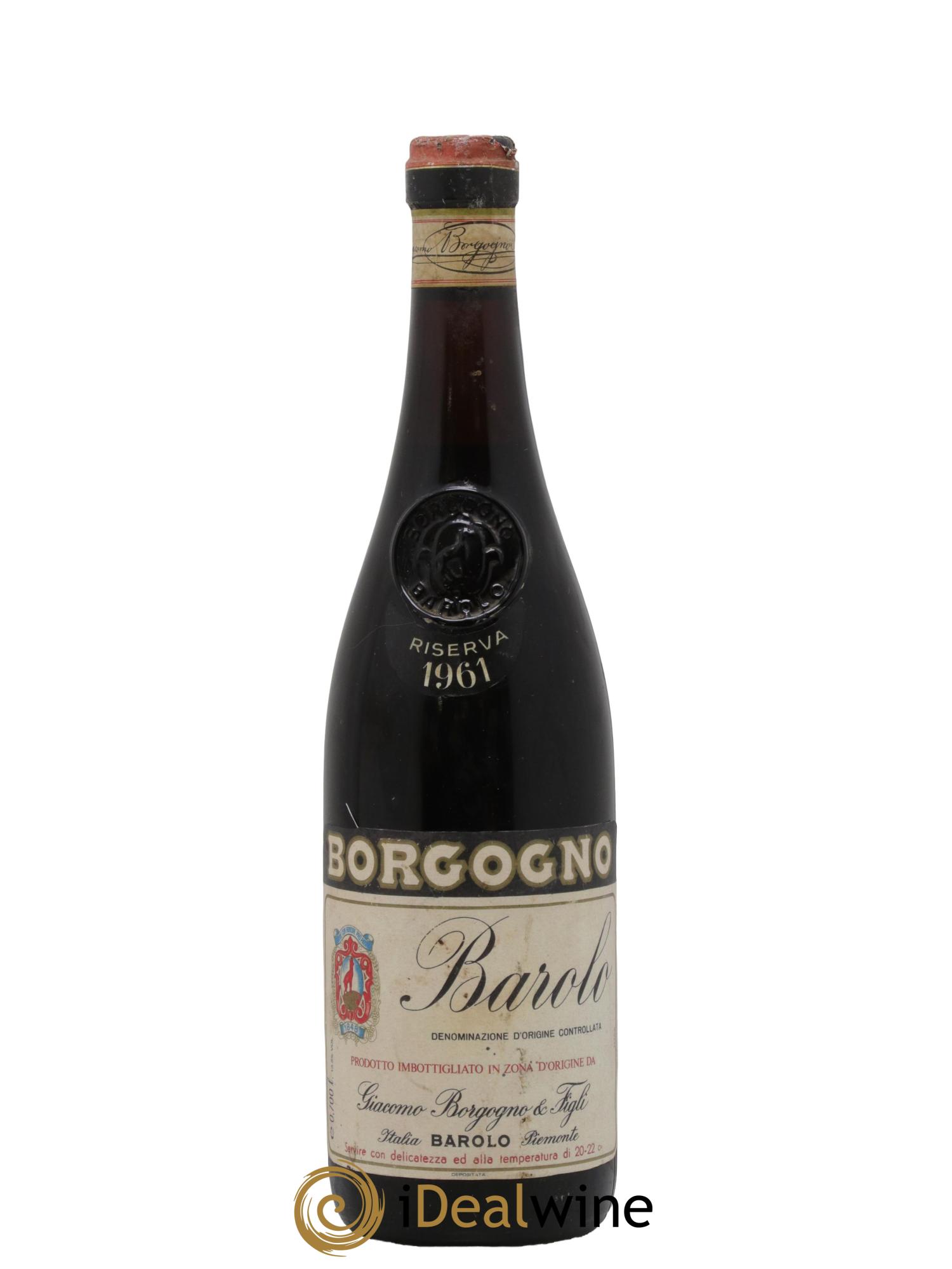 Barolo DOCG Giacomo Borgogno 1961 - Lot de 1 bouteille - 0