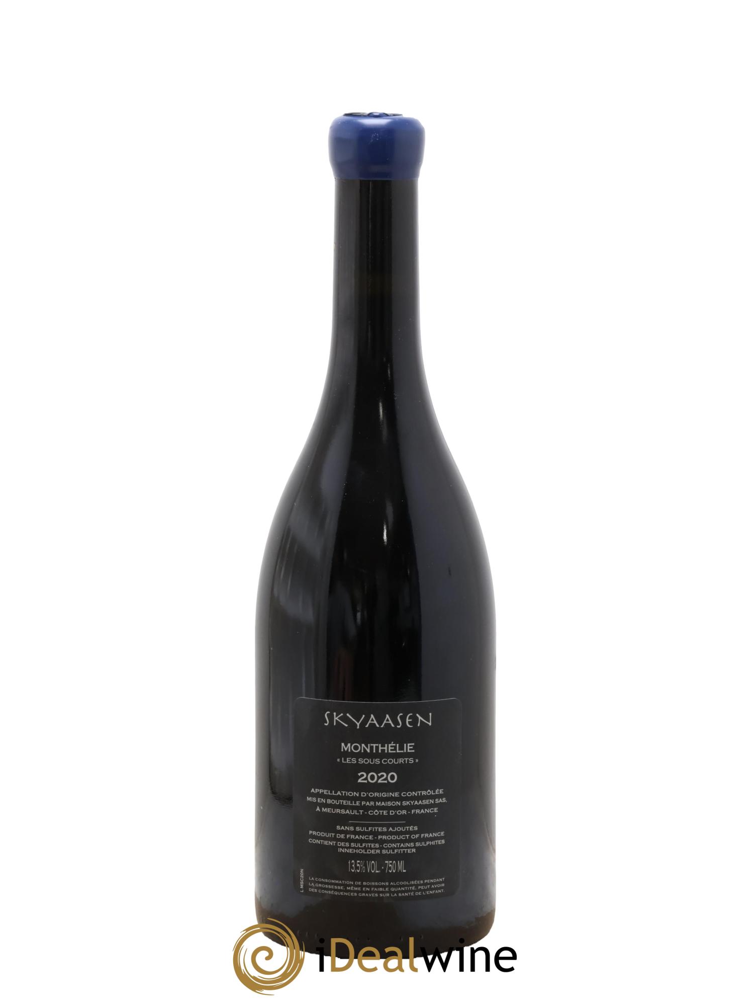 Monthélie Les Sous Courts Maison Skyaasen 2020 - Lot de 1 bouteille - 1