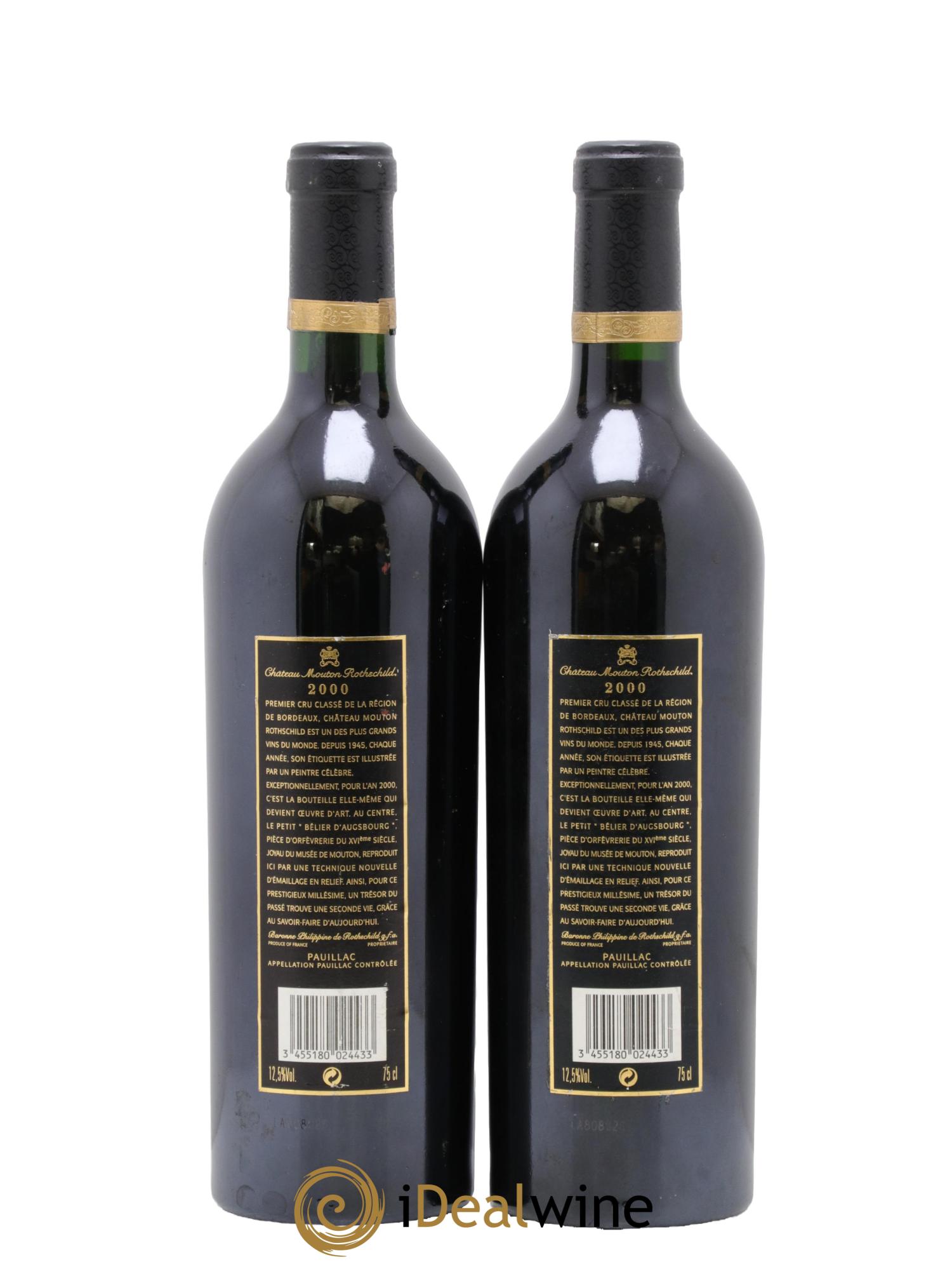Château Mouton Rothschild 1er Grand Cru Classé 2000 - Lot of 2 bottles - 1