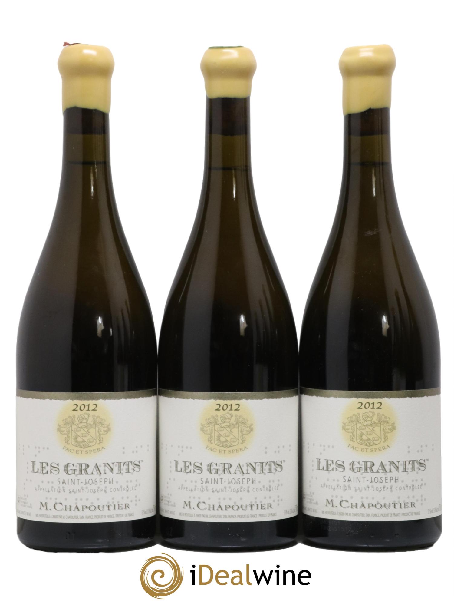 Saint-Joseph Les Granits Chapoutier 2012 - Lot of 6 bottles - 2