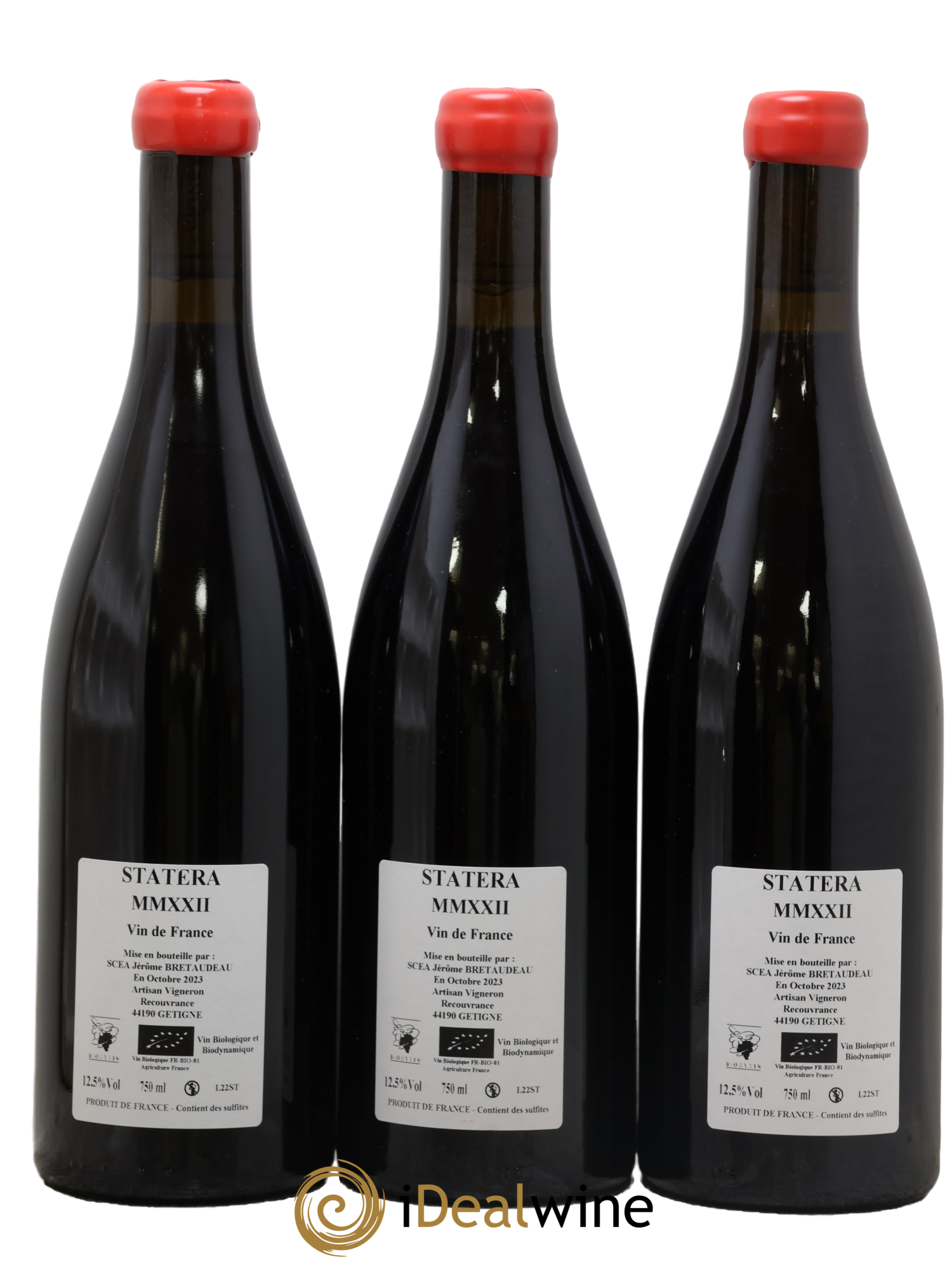 Vin de France Statera Jérôme Bretaudeau - Domaine de Bellevue 2022 - Lot de 3 bouteilles - 1