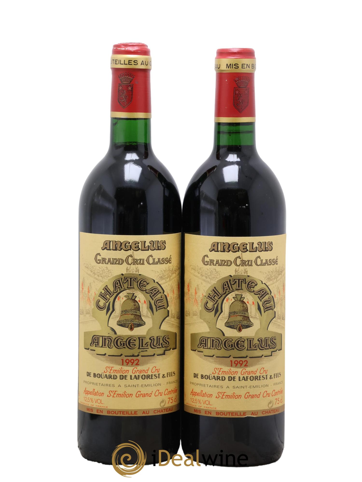 Château Angélus 1er Grand Cru Classé A 1992 - Lot of 2 bottles - 0