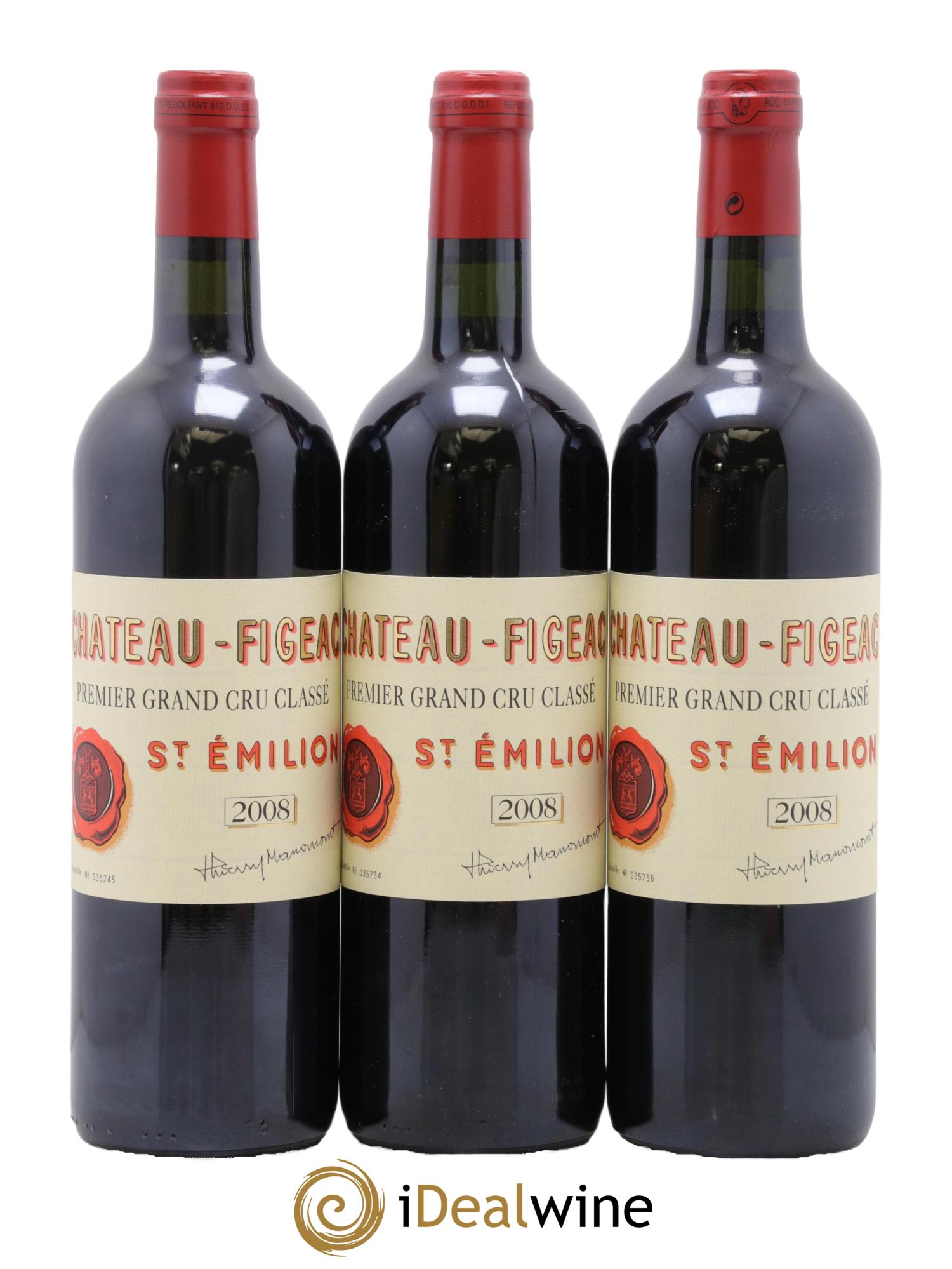 Château Figeac 1er Grand Cru Classé A 2008 - Lot of 12 bottles - 3