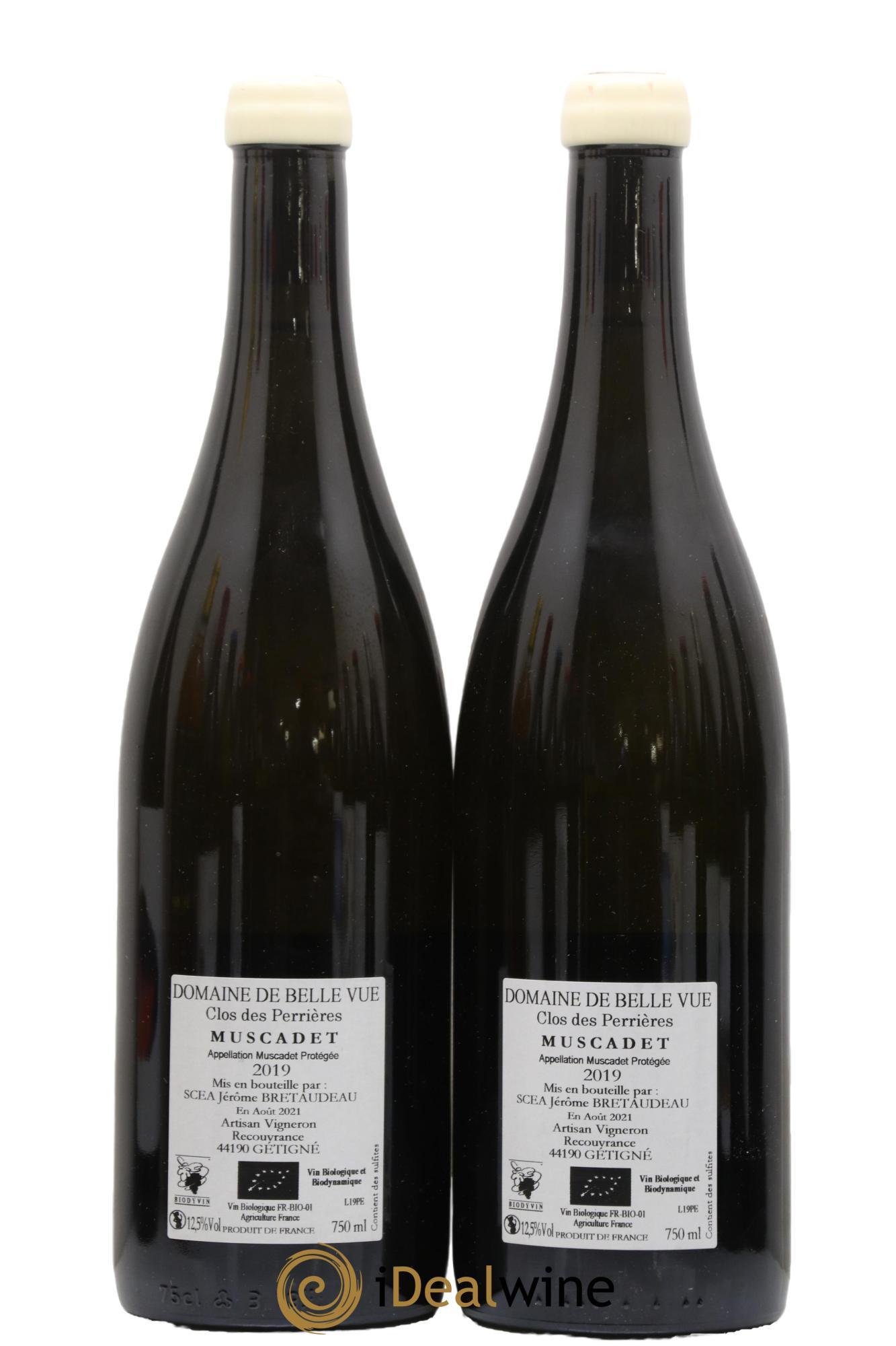 Muscadet-Sèvre-et-Maine Granite Clos des Perrières Jérôme Bretaudeau - Domaine de Bellevue 2019 - Lotto di 2 bottiglie - 1