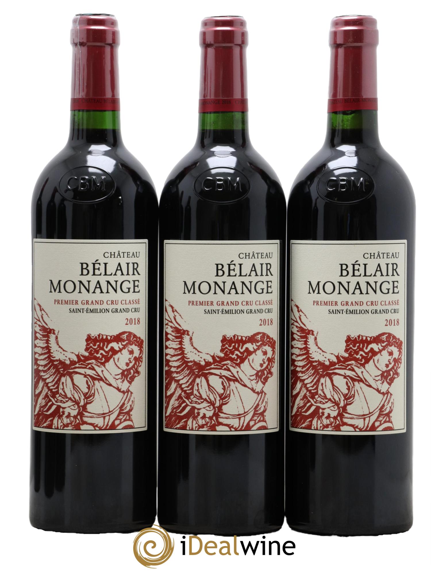 Château Belair (Belair-Monange) 1er Grand Cru Classé B 2018 - Lotto di 6 bottiglie - 1
