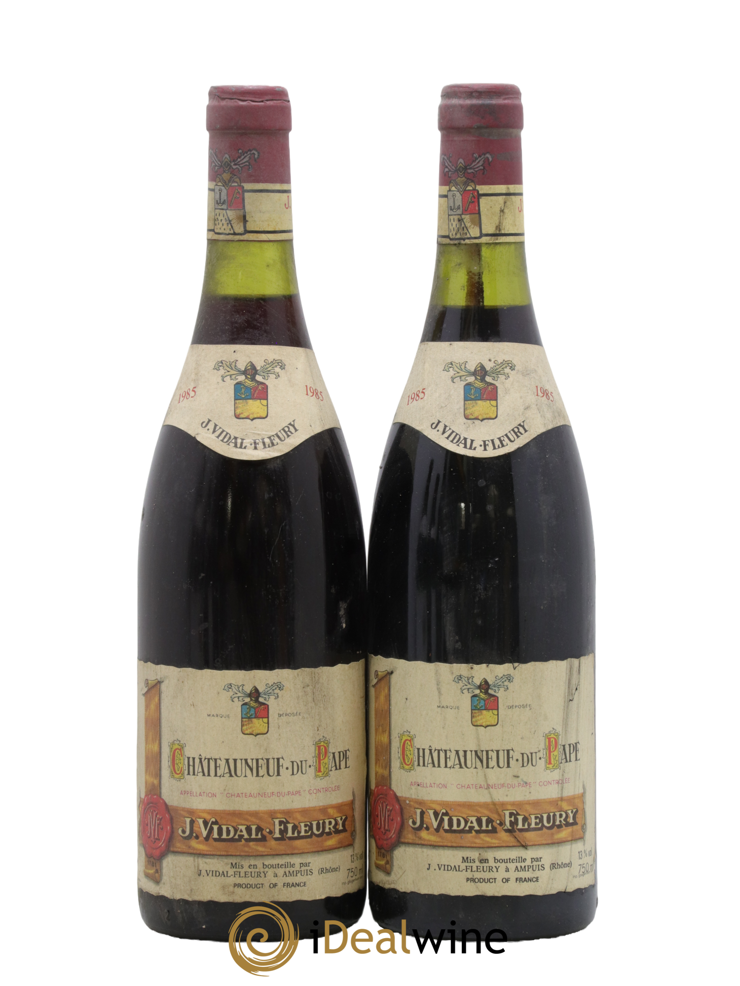 Châteauneuf-du-Pape J Vidal-Fleury 1985 - Lot of 2 bottles - 0