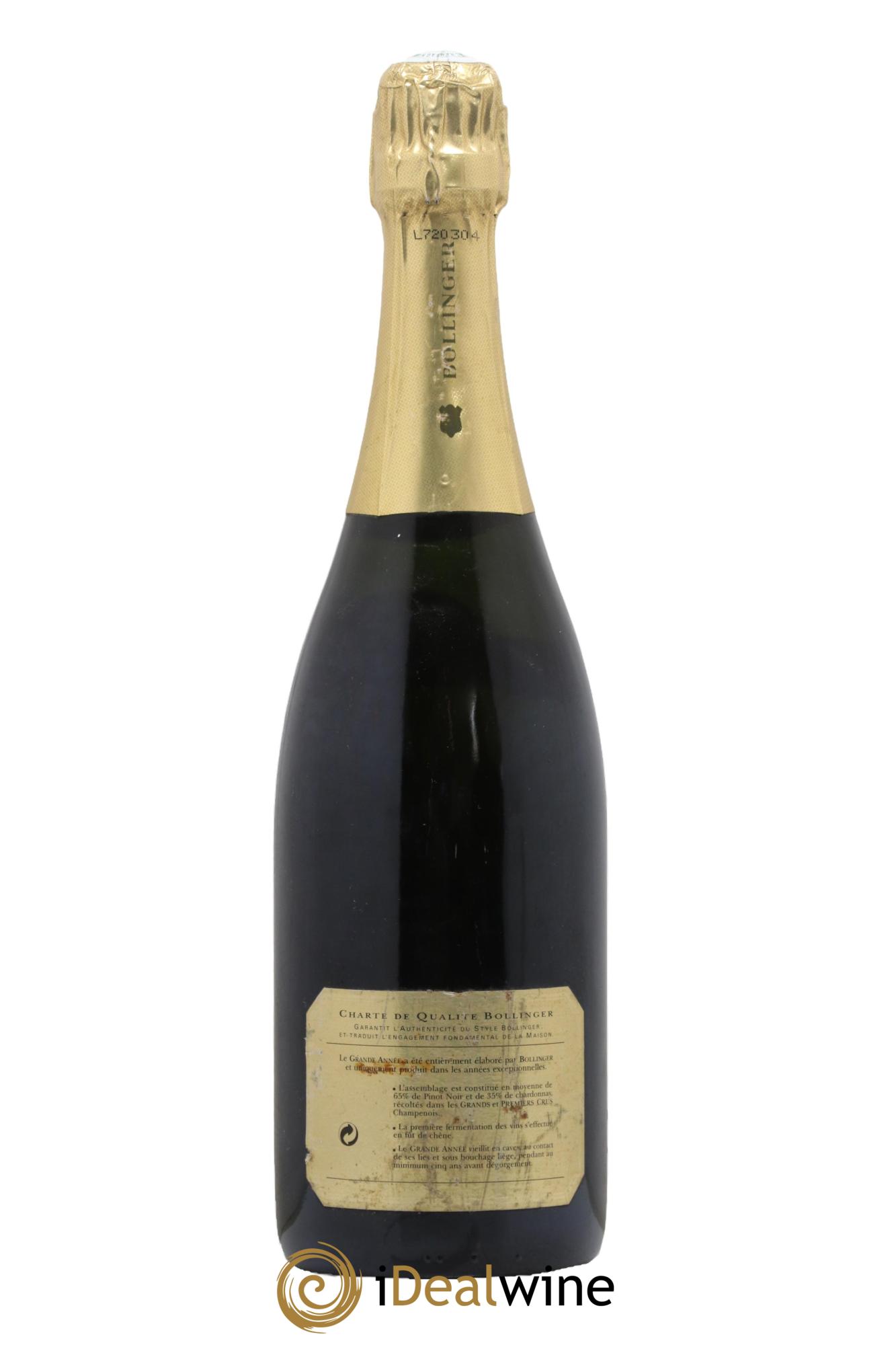 La Grande Année Brut Bollinger 1989 - Lot de 1 bouteille - 1