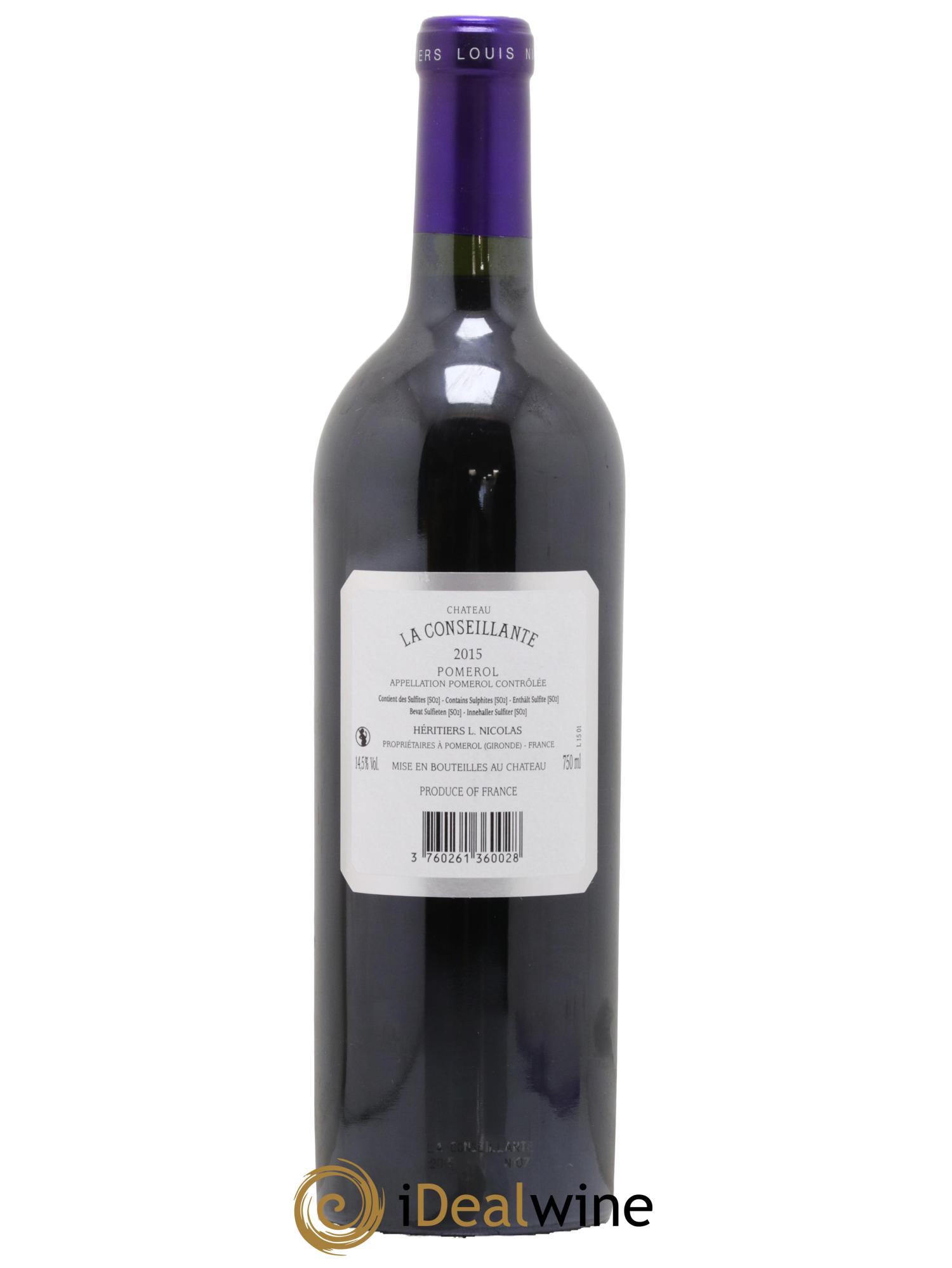 Château la Conseillante 2015 - Lot de 1 bouteille - 1