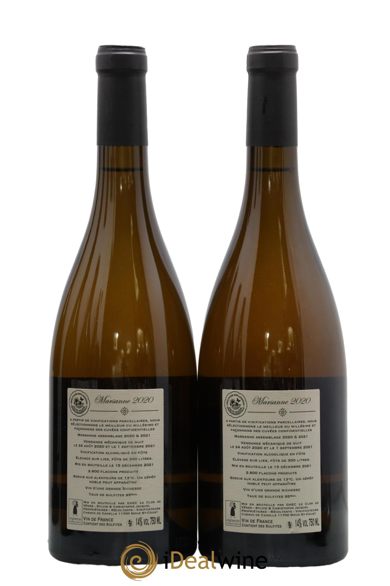 Vin de France Marsanne Domaine Clos de Vènes 2020 - Lot of 2 bottles - 1