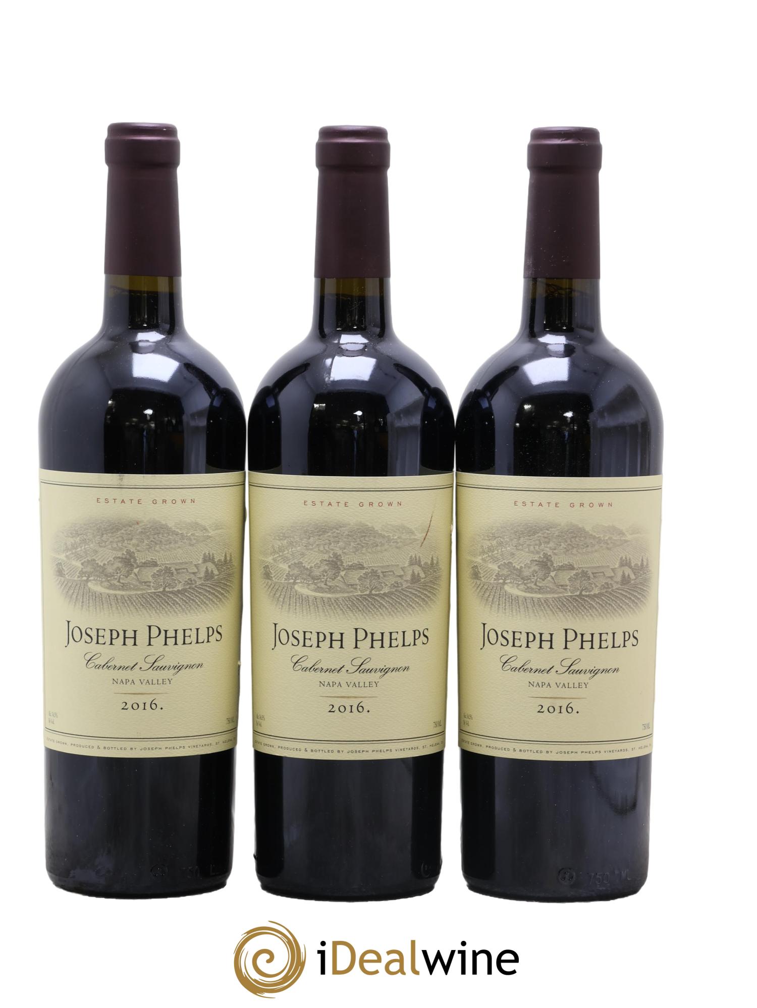 USA Sonoma Valley Cabernet sauvignon Domaine Joseph Phelps 2016 - Lotto di 3 bottiglie - 0
