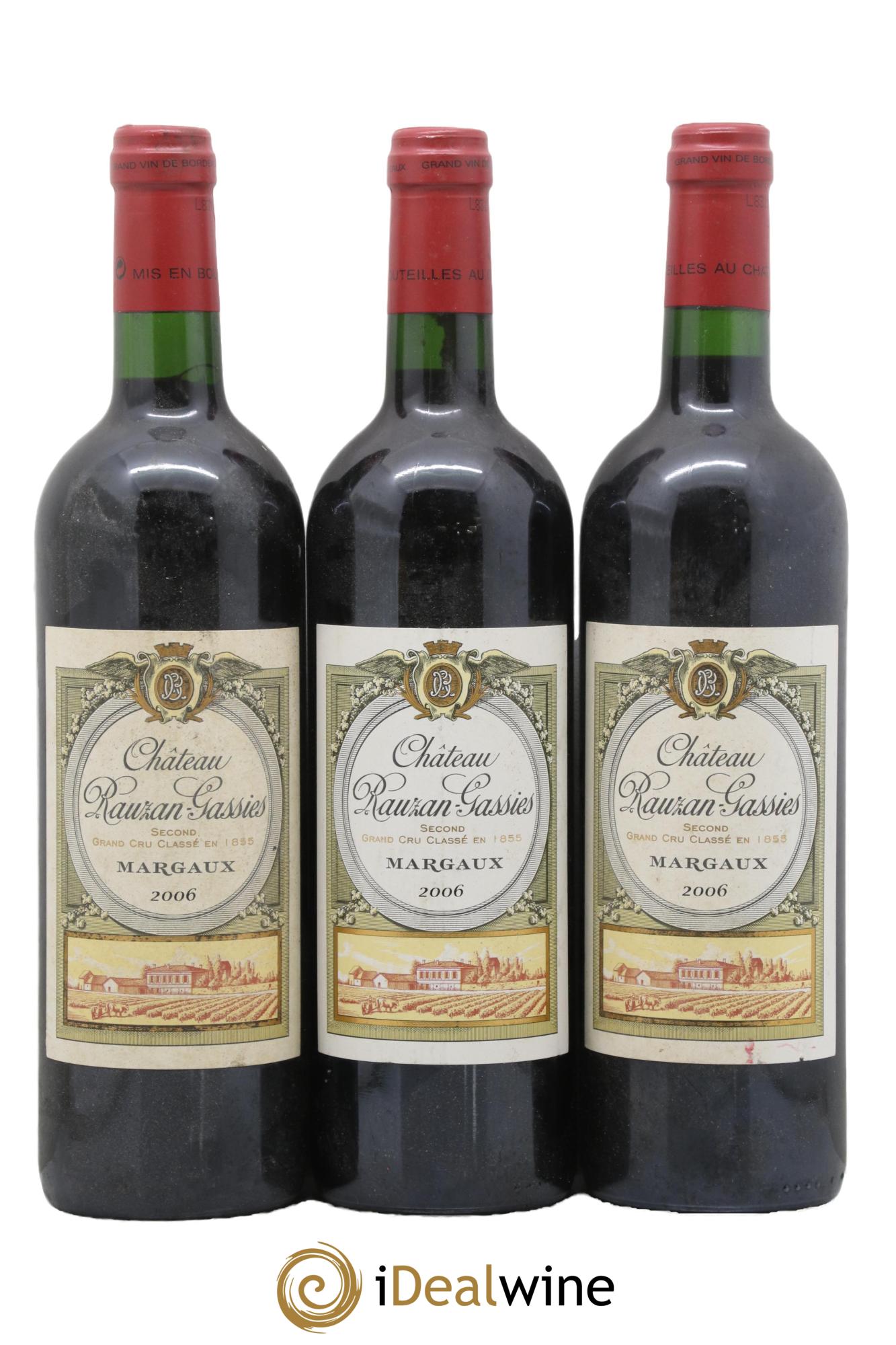 Château Rauzan-Gassies 2ème Grand Cru Classé 2006 - Lot de 3 bouteilles - 0