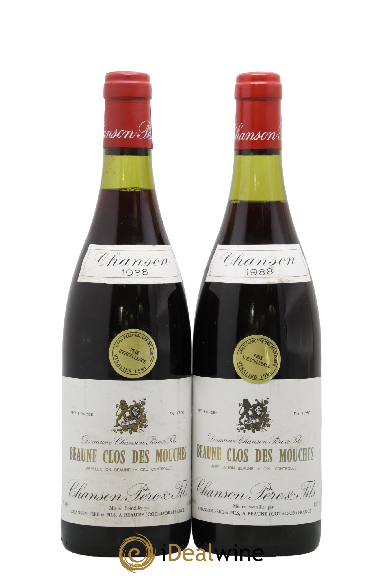 Beaune 1er Cru Clos des Mouches Chanson (Domaine) 1988 - Lot de 2 bouteilles - 0