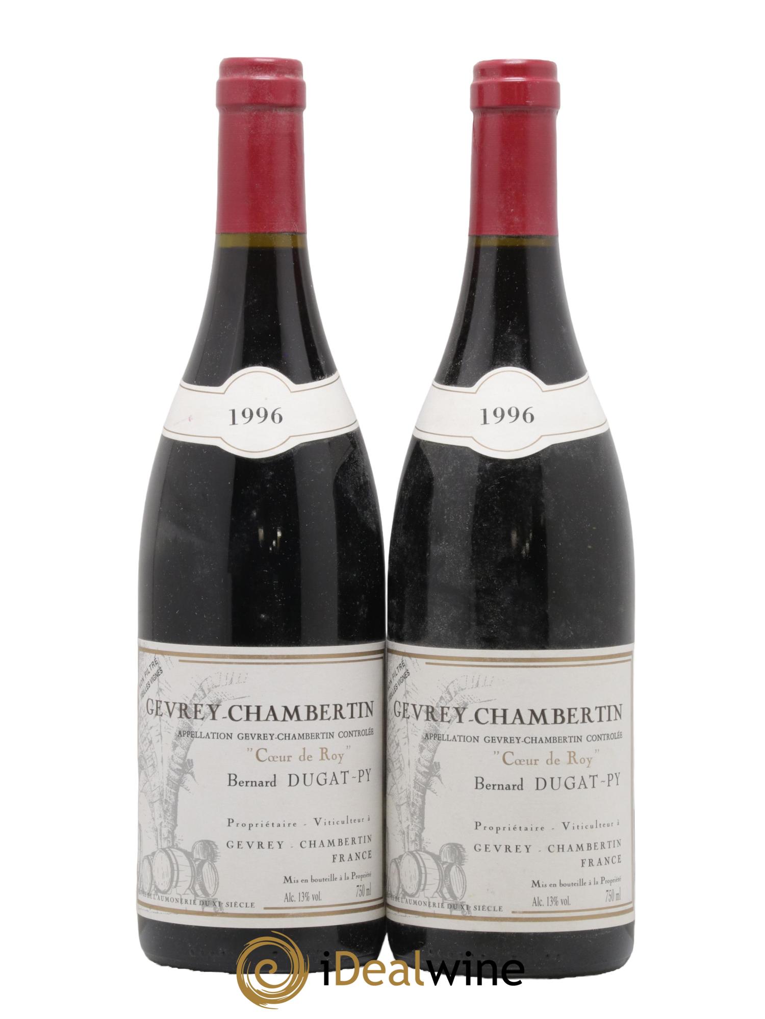 Gevrey-Chambertin Coeur de Roy Vieilles Vignes Dugat-Py 1996 - Lot de 2 bouteilles - 0