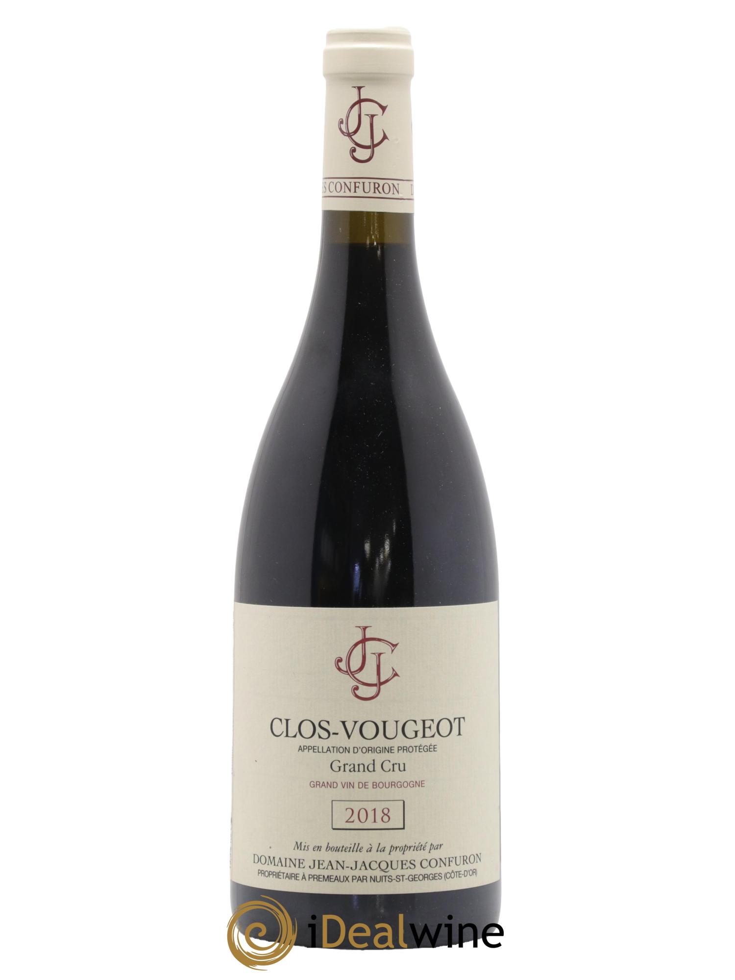 Clos de Vougeot Grand Cru Jean-Jacques Confuron 2018 - Lot de 1 bouteille - 0