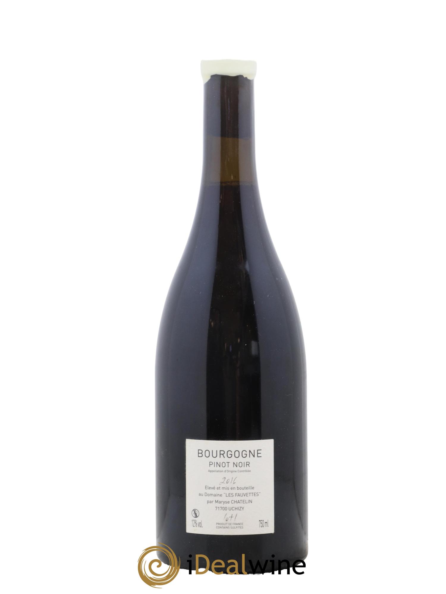 Bourgogne "De l'Aube à l'Aube" Pinot Noir Maryse Chatelain Domaine Des Fauvettes 2016 - Lot de 1 bouteille - 1