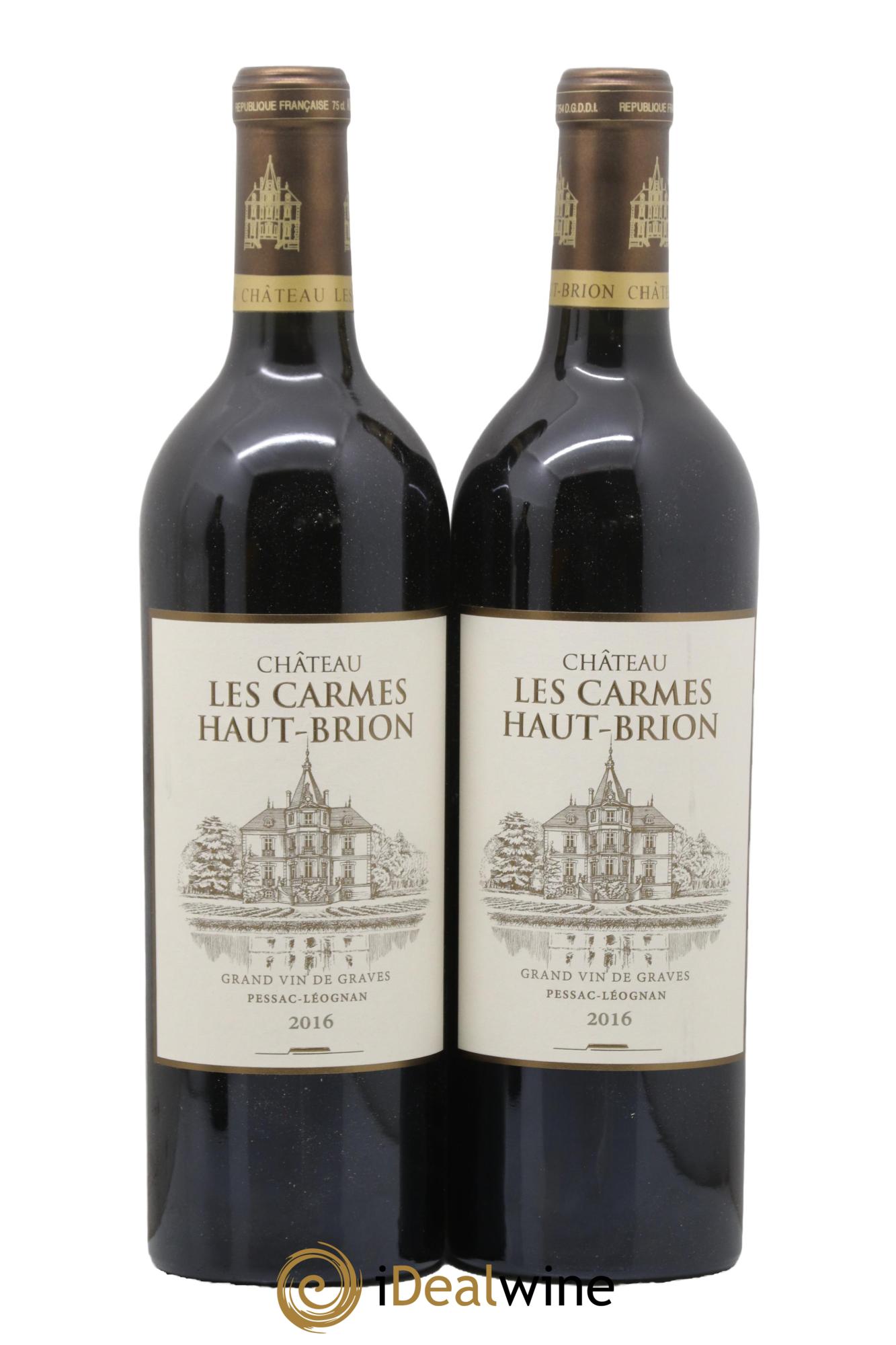Château Les Carmes Haut-Brion 2016 - Lot of 2 bottles - 0