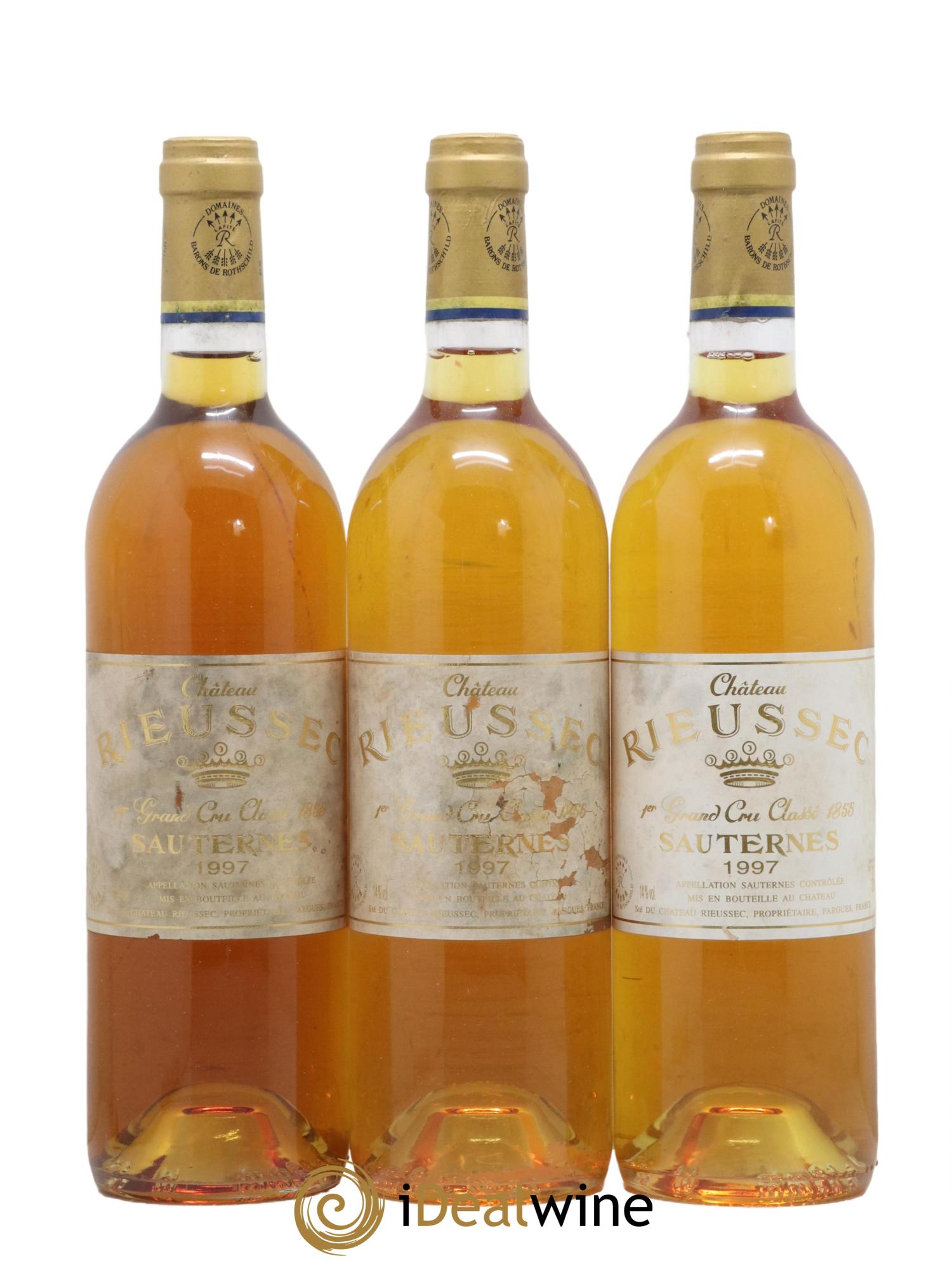 Château Rieussec 1er Grand Cru Classé 1997 - Lotto di 3 bottiglie - 0