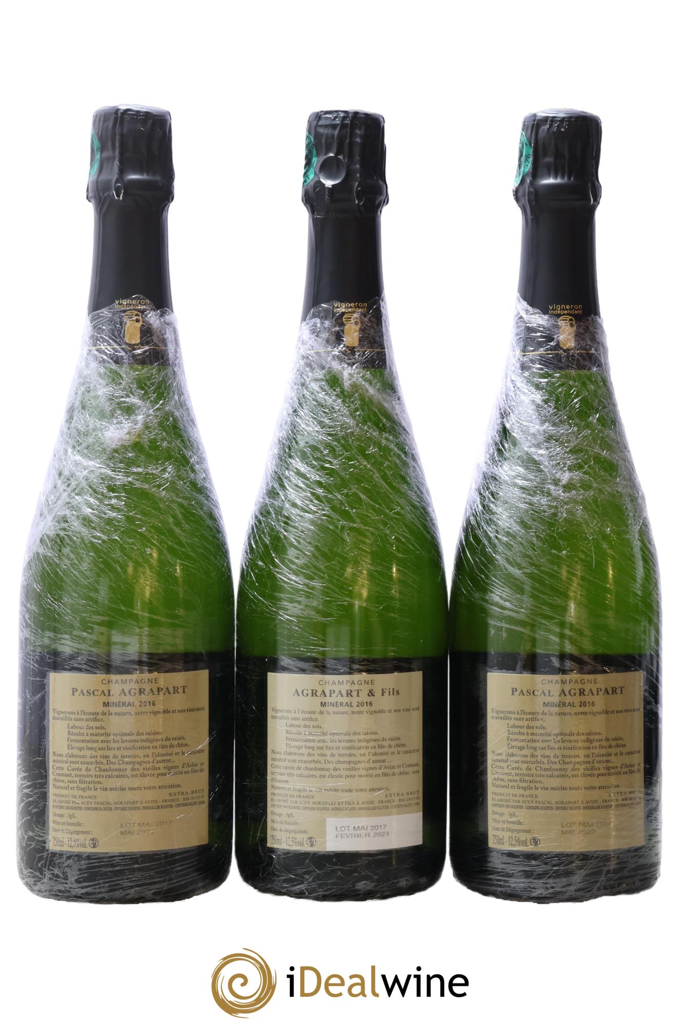 Minéral Blanc de Blancs Extra-Brut Agrapart & Fils 2016 - Posten von 3 Flaschen - 1