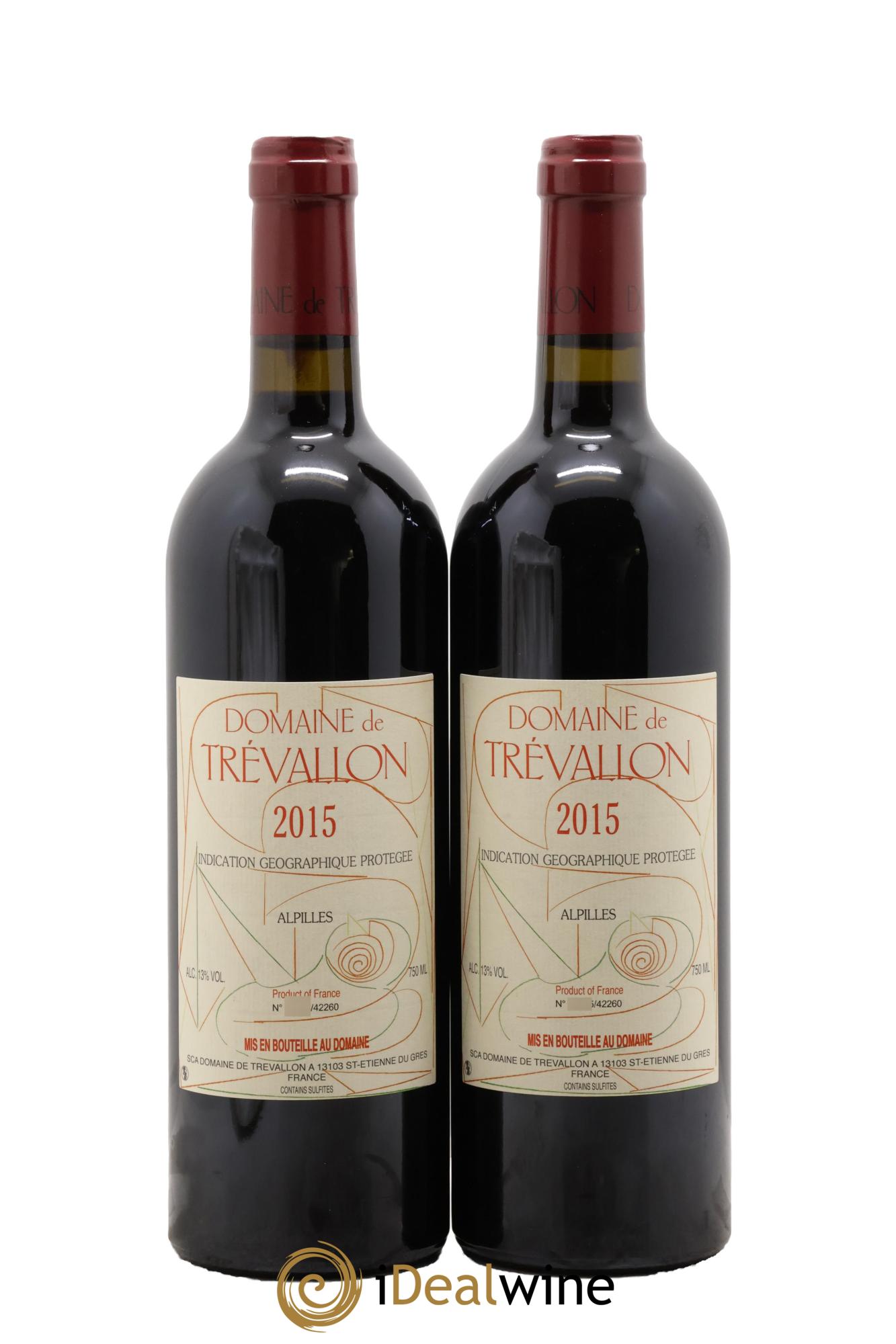 Alpilles Trévallon (Domaine de) Eloi Dürrbach 2015 - Lot of 2 bottles - 0