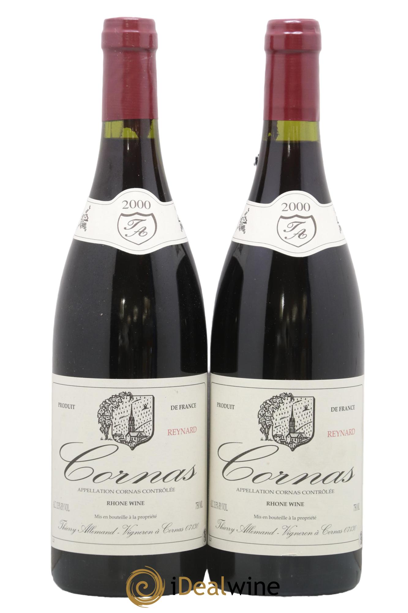 Cornas Reynard Thierry Allemand 2000 - Lot of 2 bottles - 0