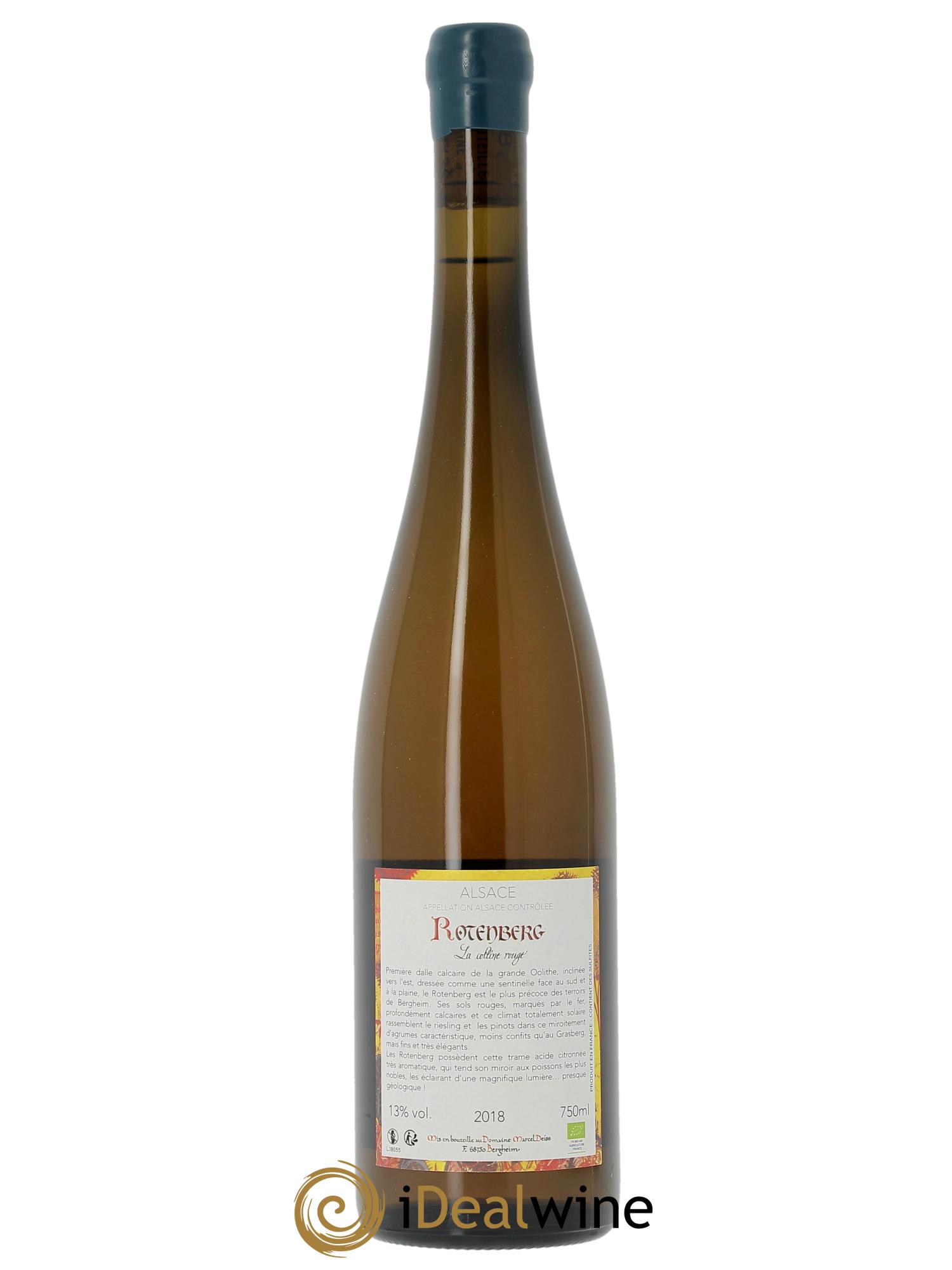 Alsace Rotenberg La Colline rouge Marcel Deiss (Domaine) 2018 - Lot de 1 bouteille - 1