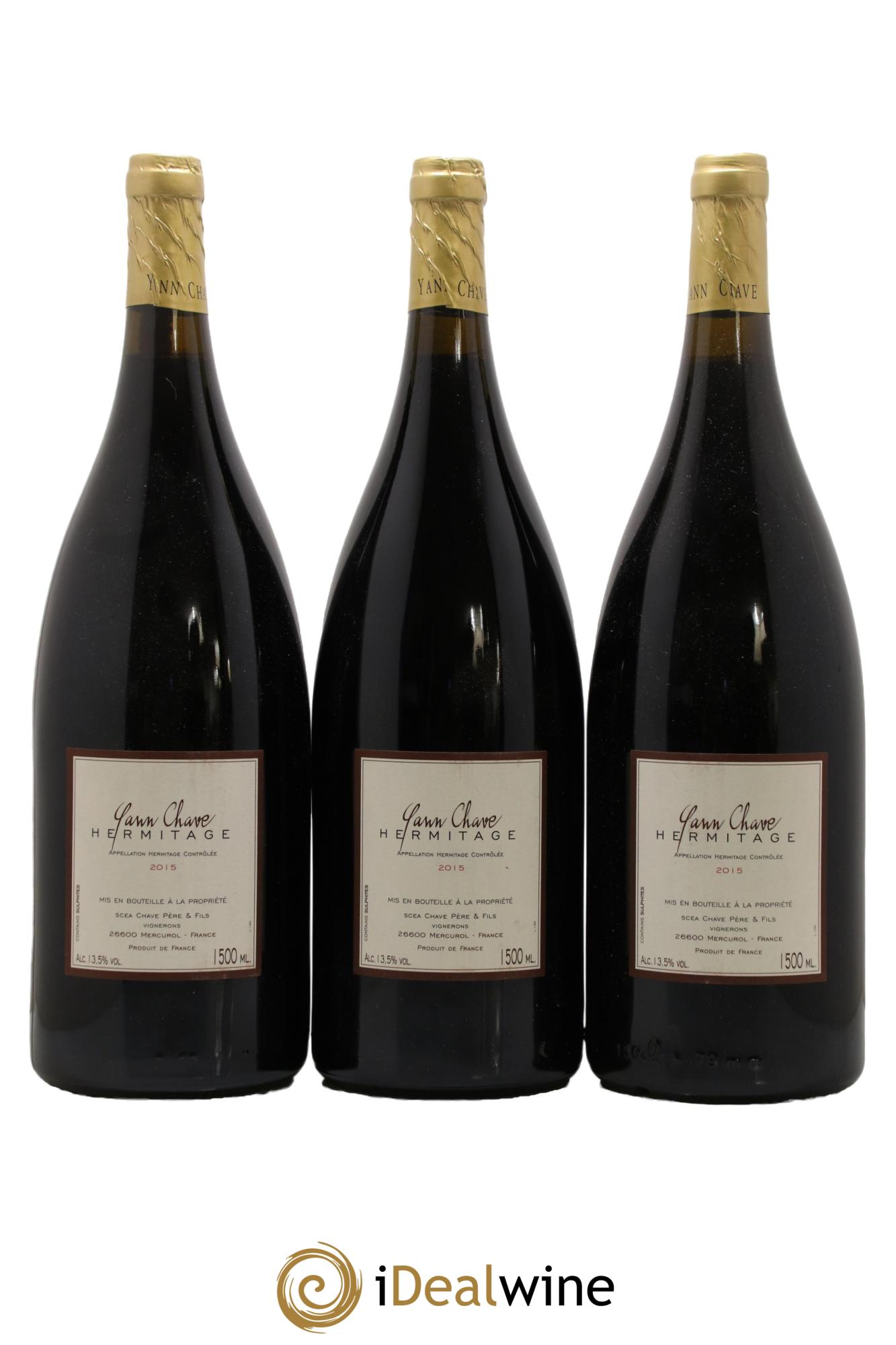Hermitage Yann Chave 2015 - Lotto di 3 magnum - 0