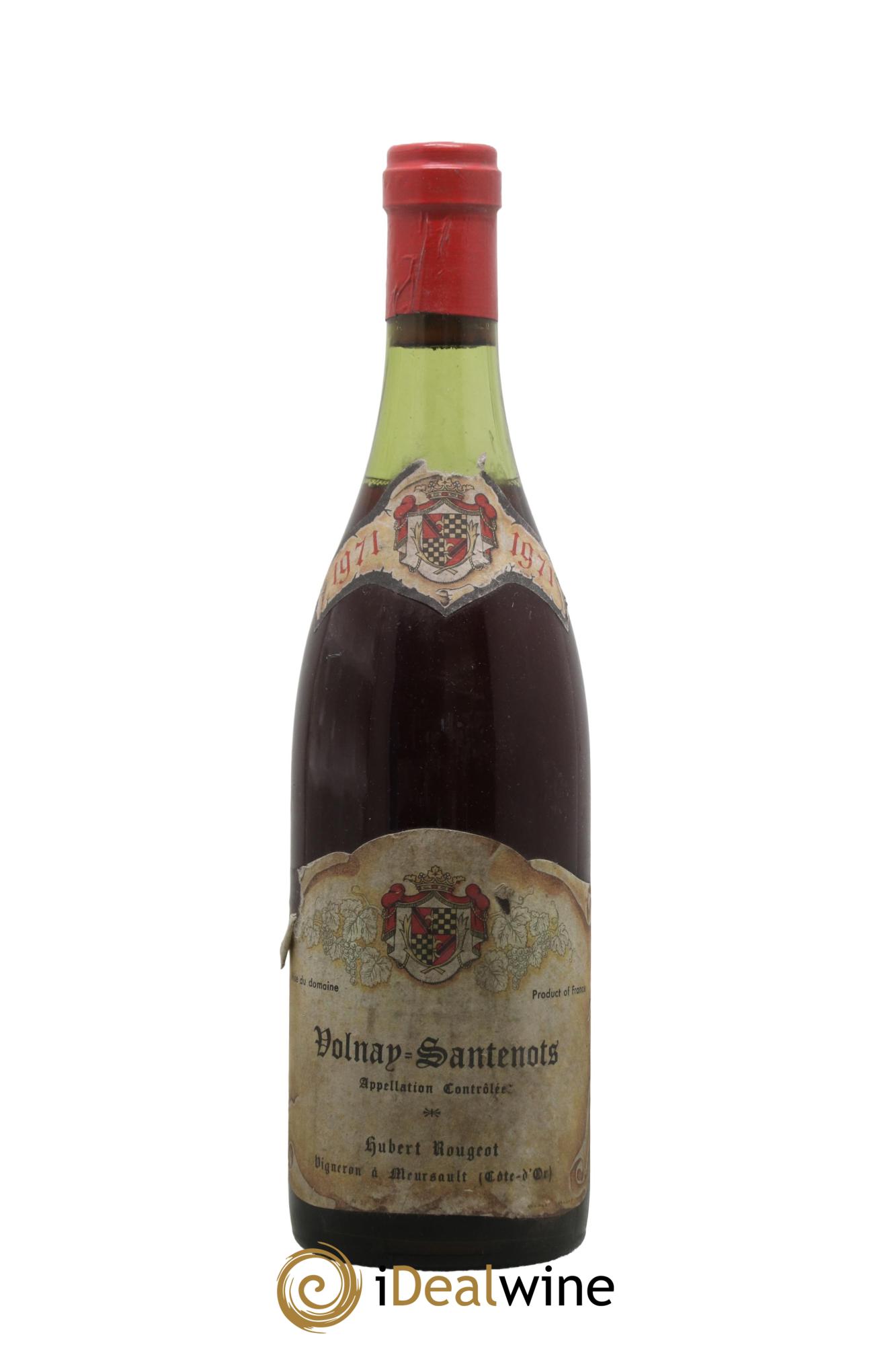 Volnay Santenots Domaine Hubert Rougeot 1971 - Posten von 1 Flasche - 0
