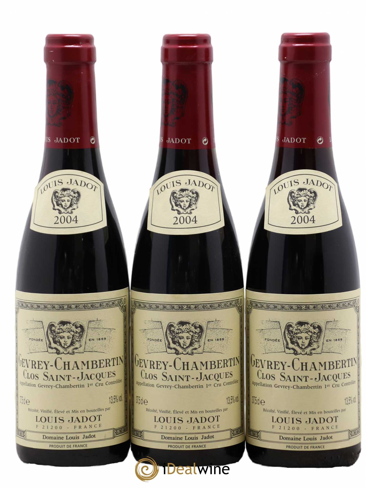 Gevrey-Chambertin 1er Cru Clos Saint Jacques Domaine Louis Jadot 2004 - Lot de 3 demi bouteilles - 0